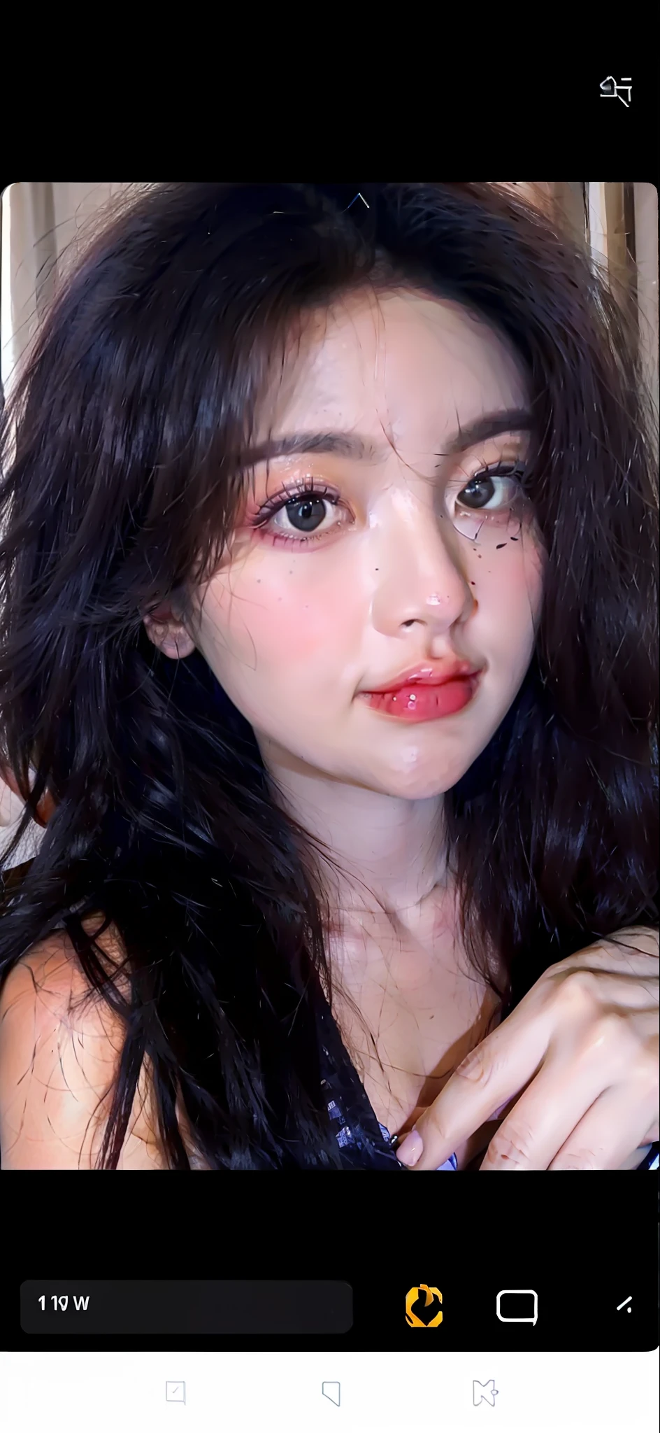 a close up of a woman with long hair and a purple flower, heonhwa choe, Jin Young Shin, blackpink jennie, headshot profile picture, taejune kim, lee ji-eun, lee ji-eun, young cute wan asian face, young adorable korean face, jaeyeon nam, hwang se - on, park ji-min, ulzzang