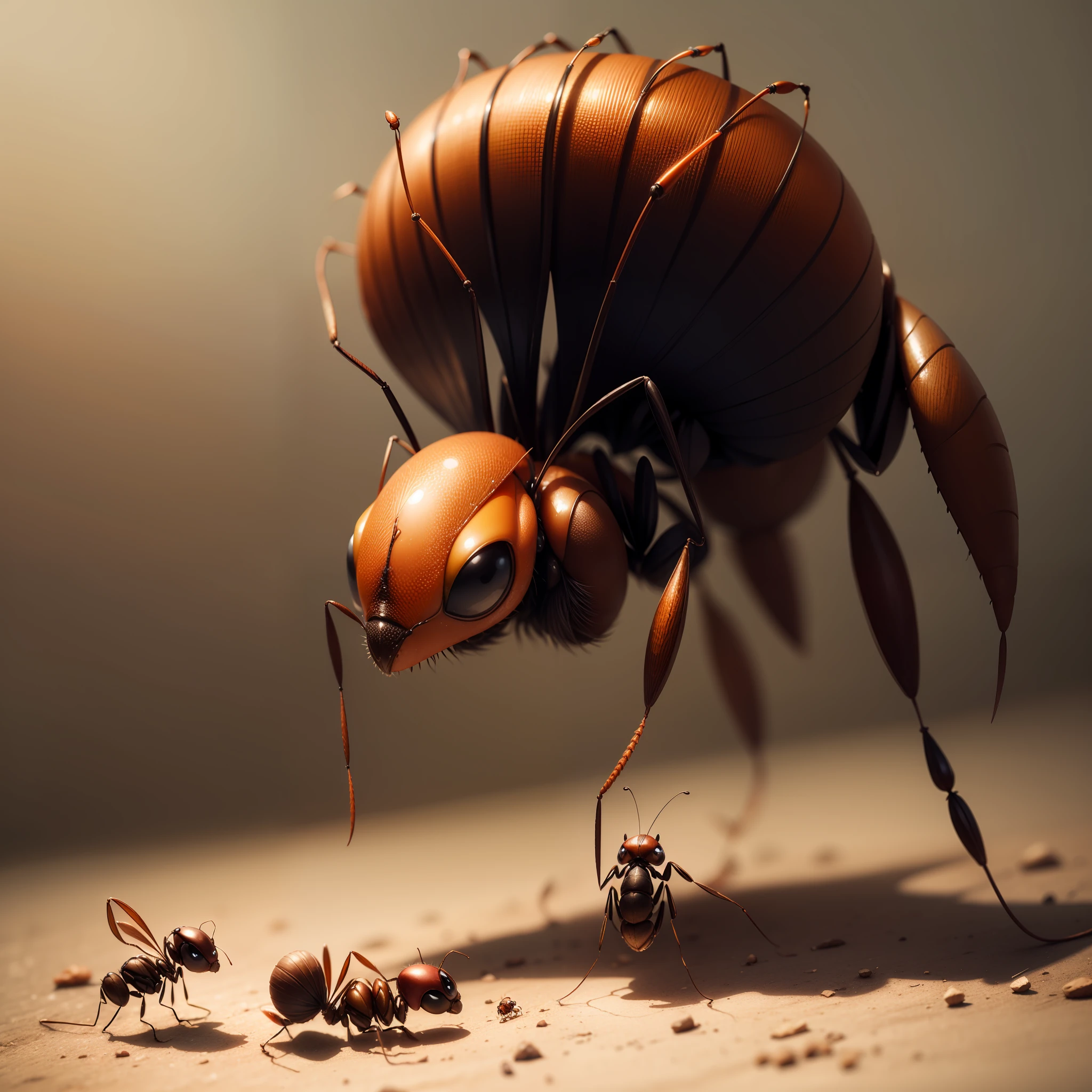 ant, leading, organized