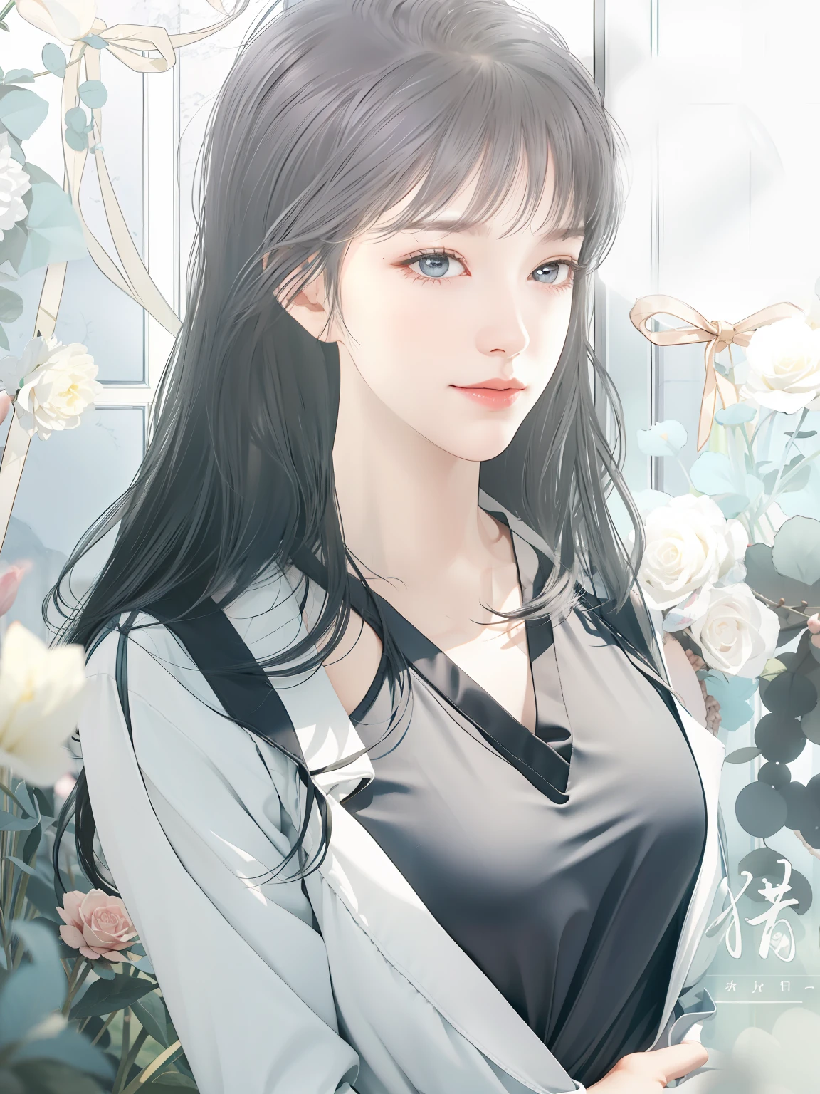 "Change into a black V-neck dress。"