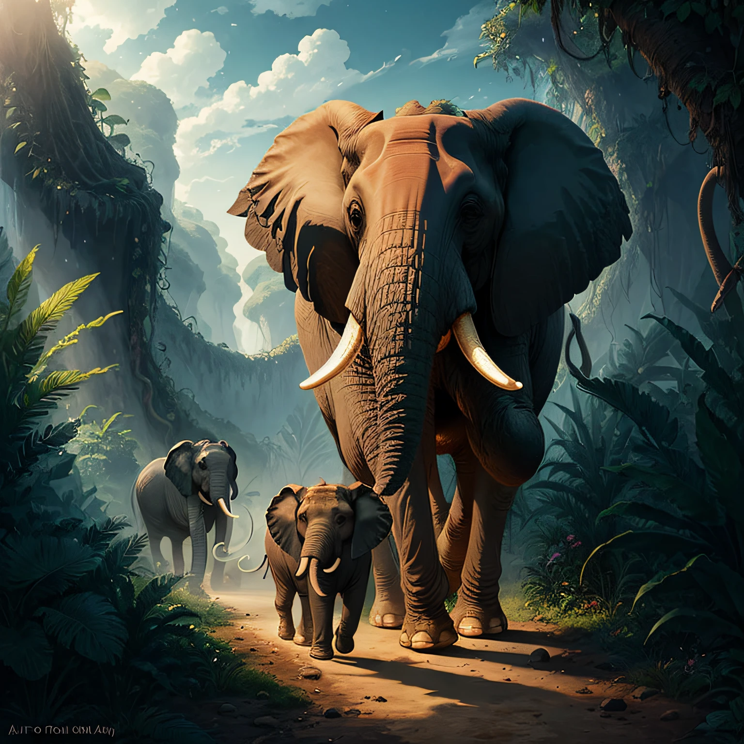 "Once upon a time, the wise and majestic elephant Ellie led her jungle herd with grace and kindness." --auto