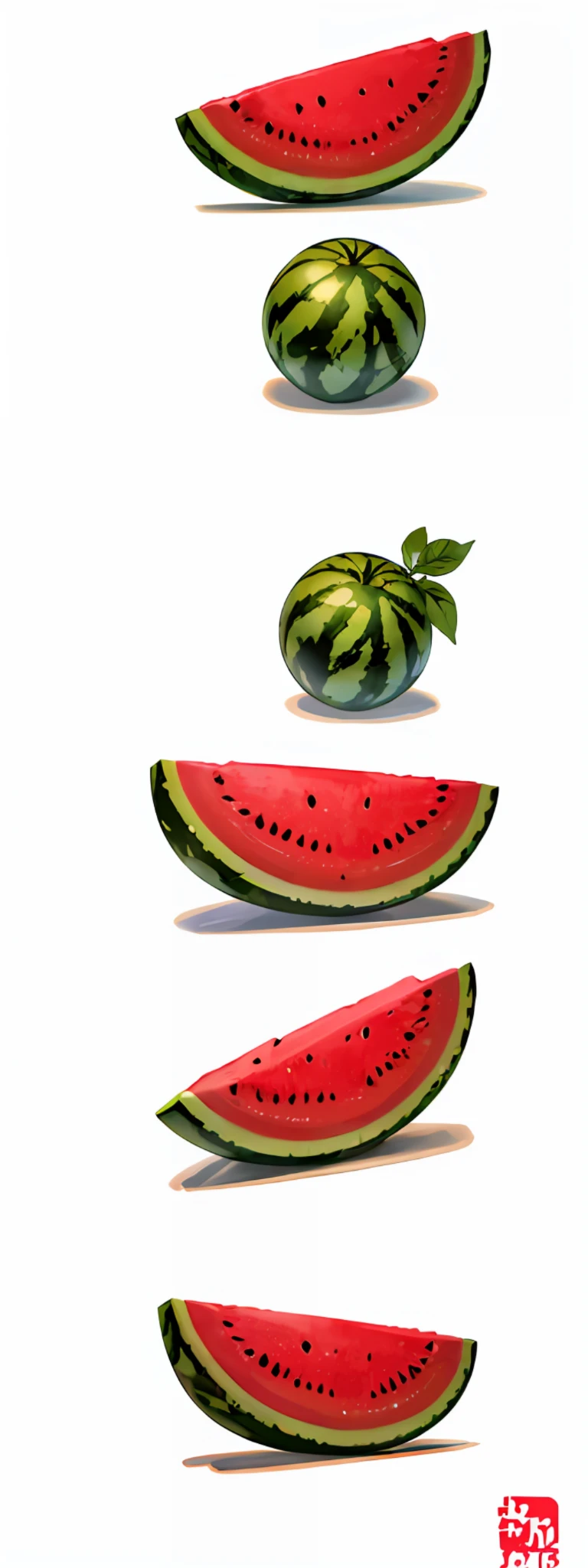 Watermelon logo、simple