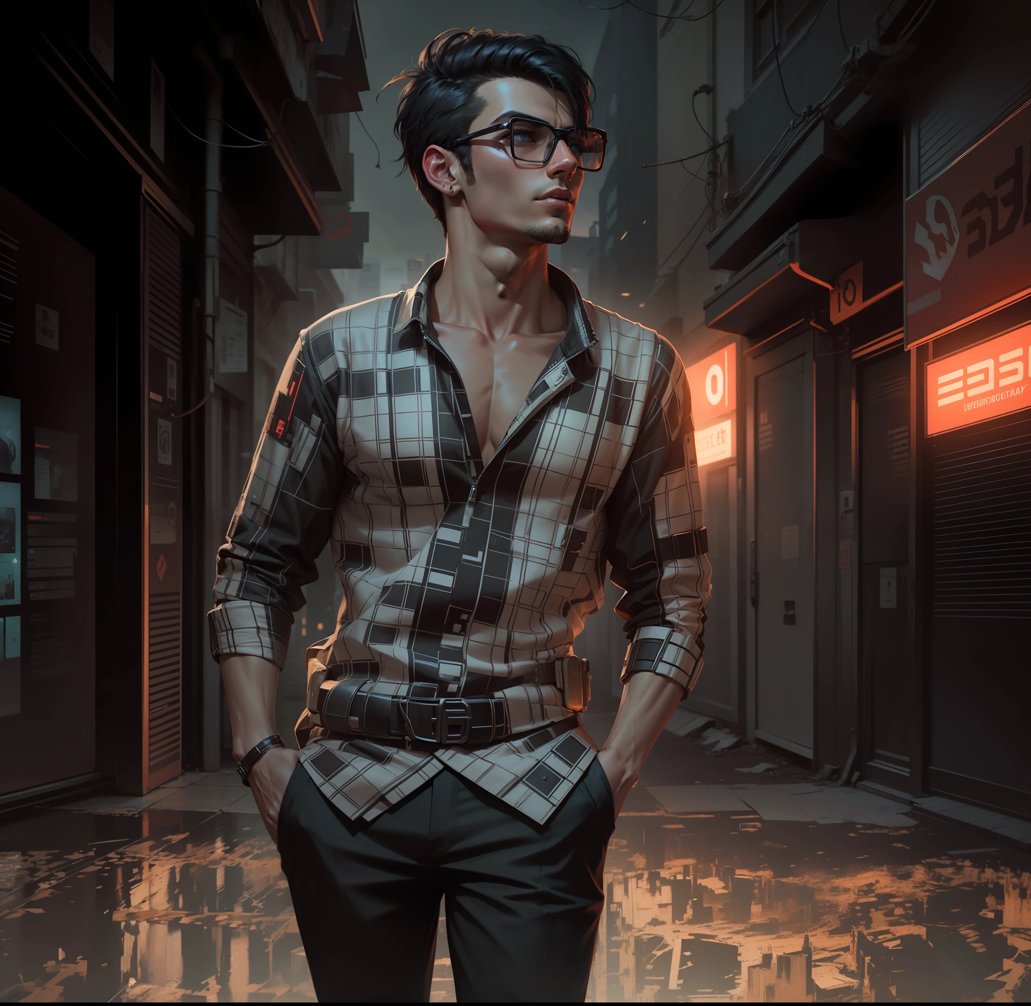 Change background cyberpunk handsome boy, realistic face, 8k, anime
