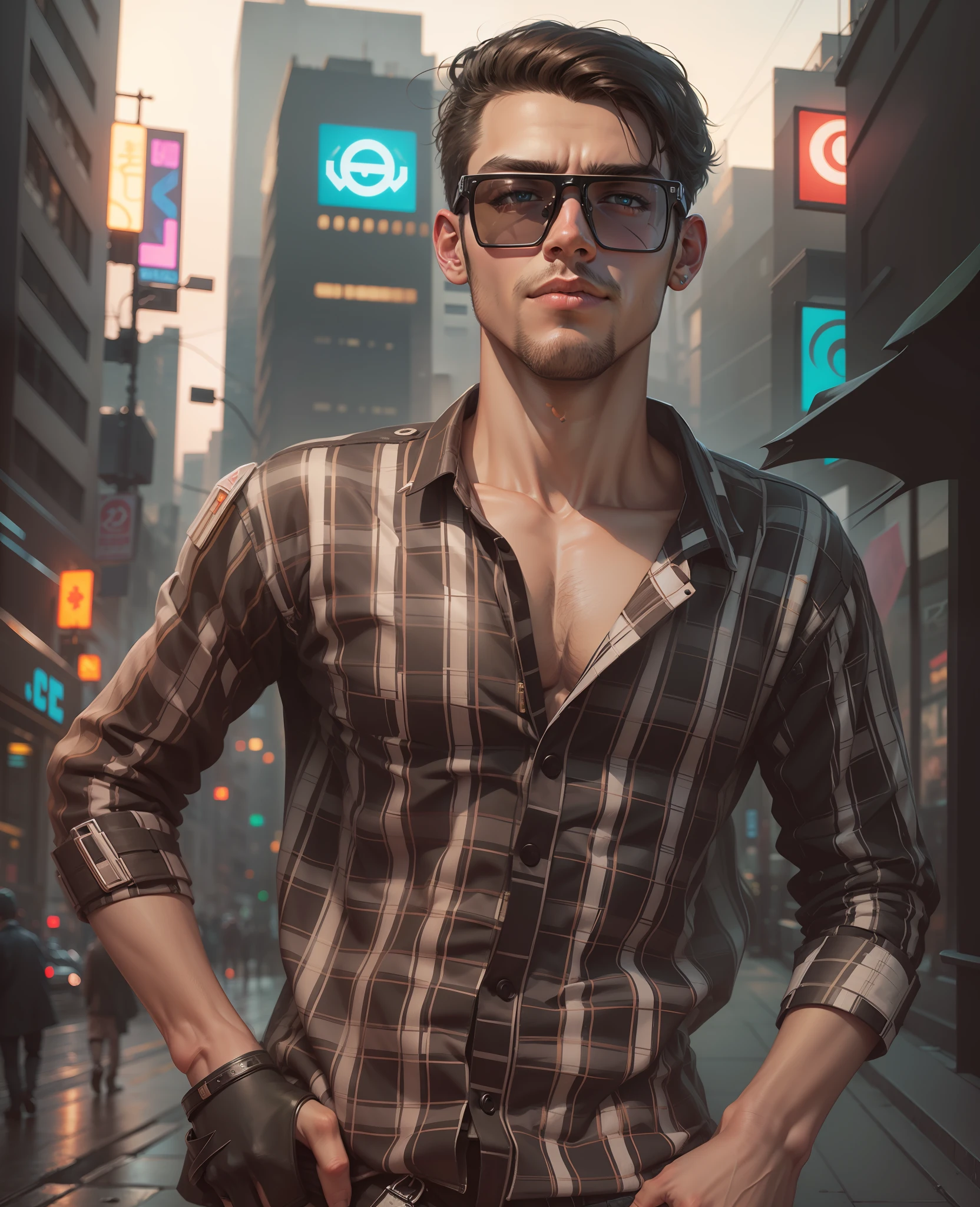 Change background cyberpunk handsome boy, realistic face, 8k, anime