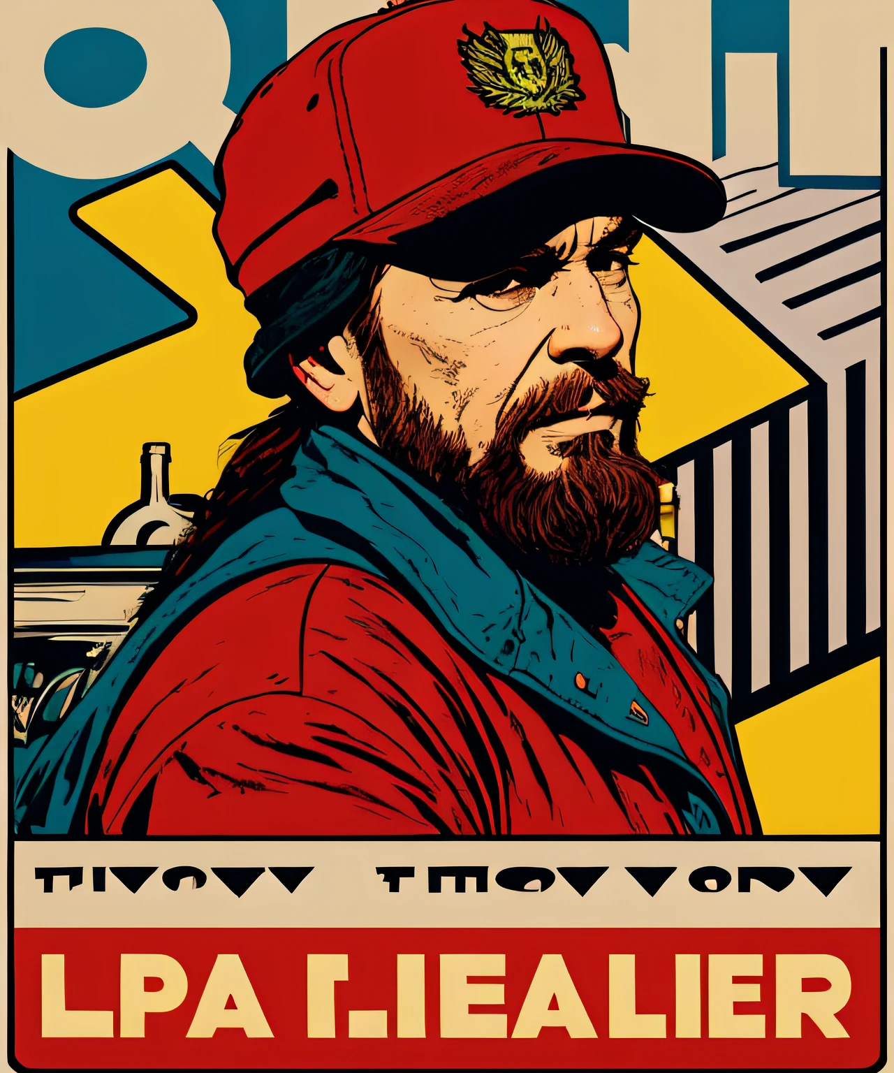 Mobilization posters，pop art，typesetting，Vintage paper，trichotomy，Red Army cap，Viking warrior