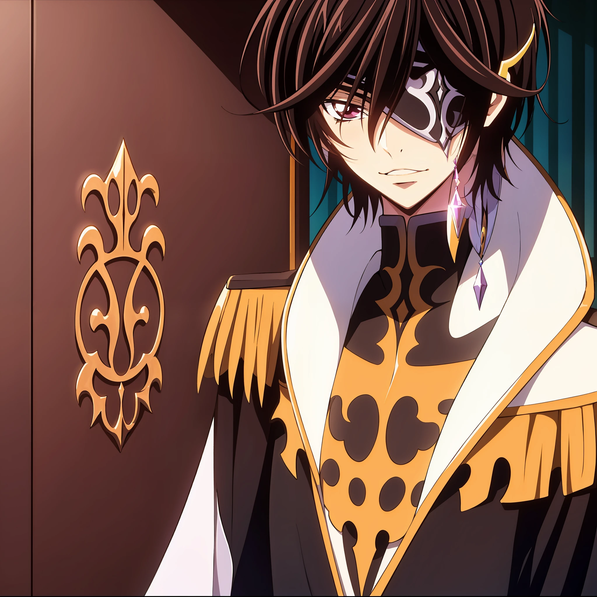 A boy,A masterpiece,Lifelike,Best quality,From the rebellious Lelouch Xiu,(Lelouch Xiu,protagonist,Lelouch Xiu)
