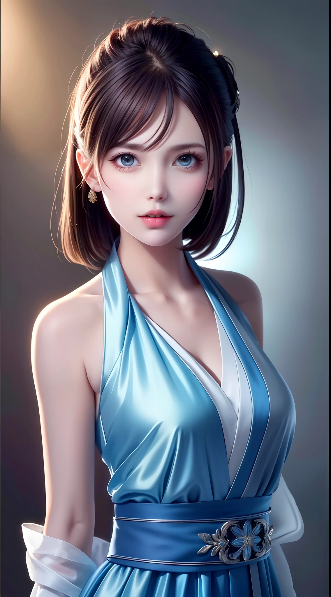 Hanfu, National Style 3.2, Full Body, Walking Posture, Slow Motion, Men Wear Full Body Multi-layered (Heavy Robe: 1.2), (Blue Ice Flower Long Dress: 1.2), Gloves, (Very Detailed, Bloom: 1.5), (Highest Quality, Alessandro Casagrande, Greg Rutkowski, Sally Mann, Concept Art, 4k), (Analog: 1.2), (High Definition), (Detail Pupil: 1.1), (Painting: 1.1), (Digital Painting: 1.1), Detailed Face and Eyes, Masterpiece, Best Quality, (Highly Detailed Photo: 1.1), 8K, Realistic, (Ice Hair Color, Dynamic Hairstyle), (pureerosface_v1:0.1), Jeremy Mann, Sandra Chevrier, Maciej Kuciara, Sharp, (torn body: 1.1), realistic, realistic shadows, (ice background: 1.2), (Michelangelo), ohwx style<lora: (style of ohwx) masterpiece, best quality, (extremely detailed CG unity 8k wallpaper, masterpiece, best quality, ultra-detailed, best shadow), (detailed background), (beautiful detailed face, beautiful detailed eyes), High contrast, (best illumination, an extremely delicate and beautiful), (girl:1.5), ((Not relevant)), ((caustic)), dynamic angle, beautiful detailed glow, (portrait:0.2),dynamic angle, beautiful detailed glow, (portrait:0.2),pigtail,full body,