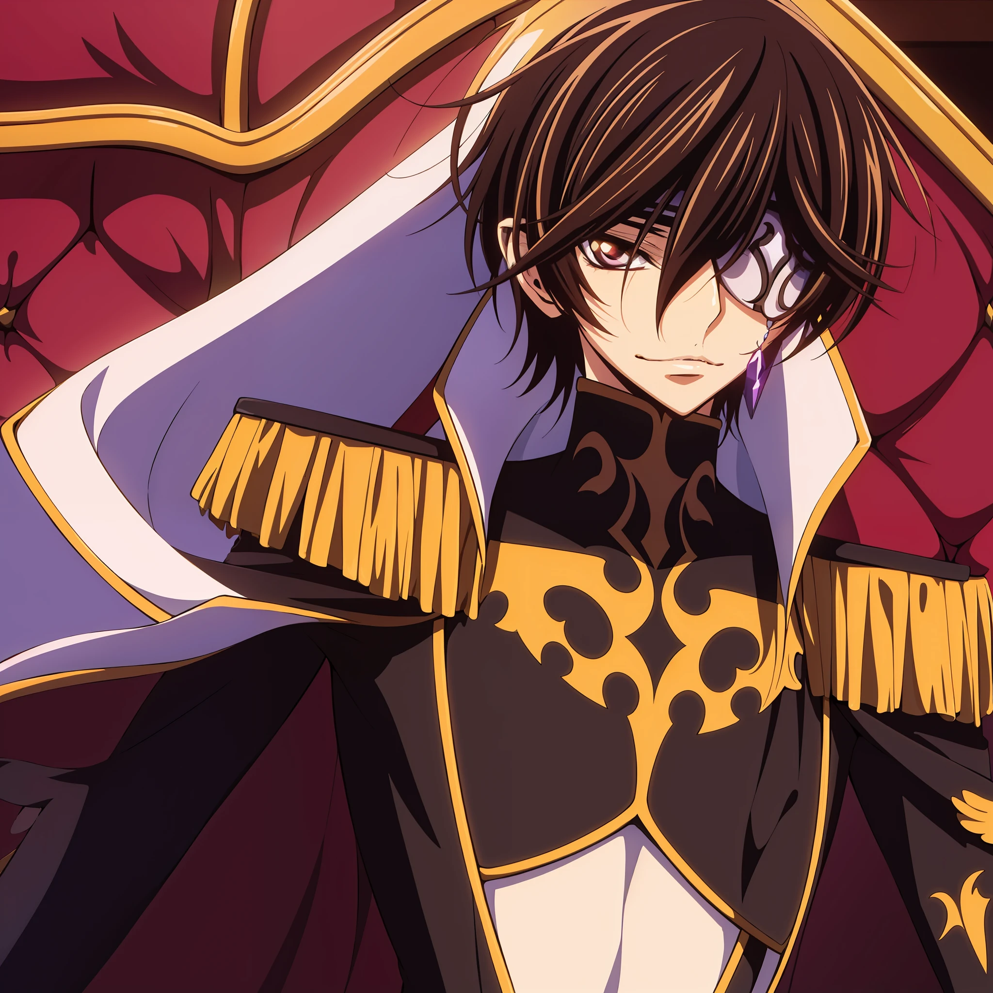 A boy，A masterpiece，Lifelike，Best quality，From the rebellious Lelouch Xiu，（Lelouch Xiu，protagonist，Lelouch Xiu）