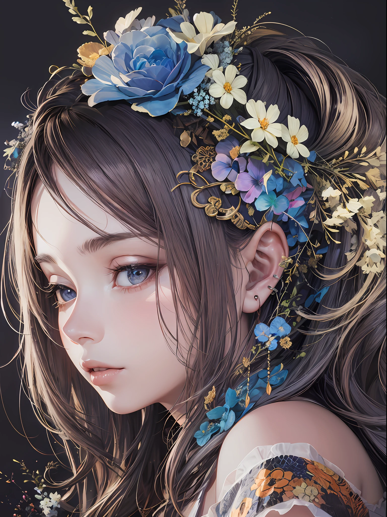 1 Girl, Solo: 1.6), (Best Impact: 1.5), (Maximalism: 1.7), Vivid Contrast, (Realistic), Ultra-Realistic Illustrations, High Resolution, Ultra Detail, Absurdity, Geometric Patterns,
