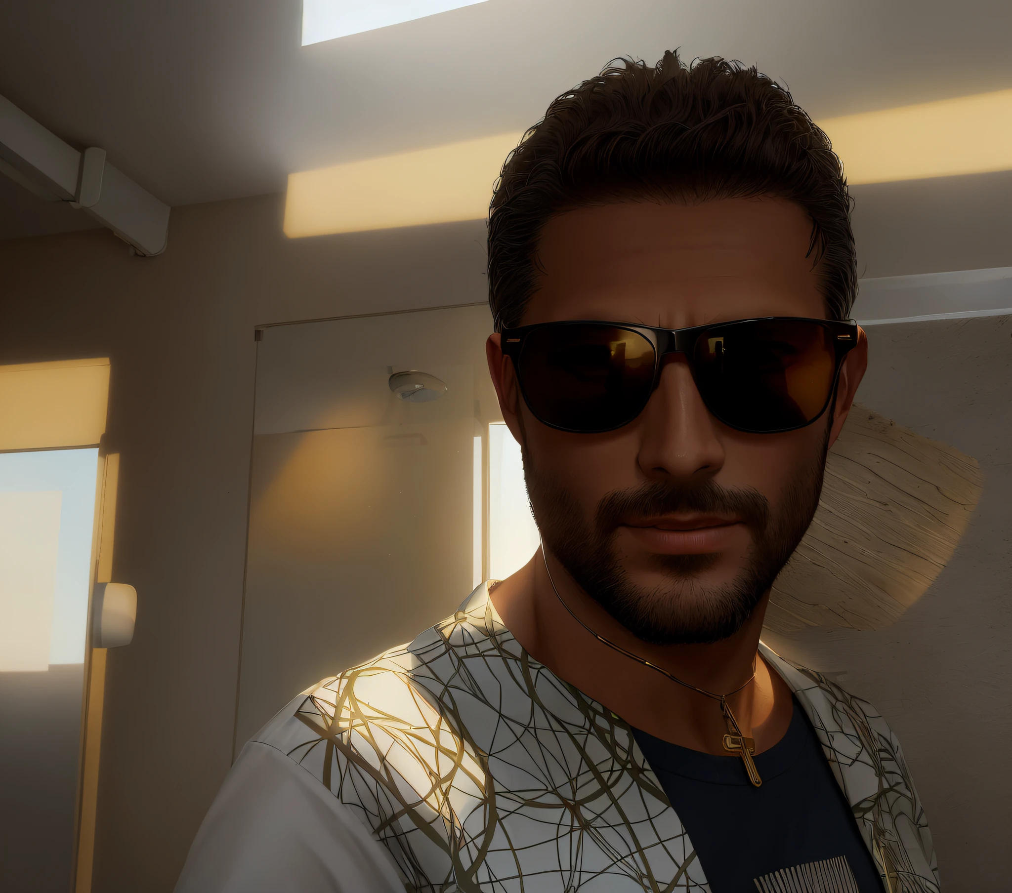 there is a man wearing sunglasses and a tie in a bathroom, eytan zana, encho enchev, about 3 , aykut aydogdu, mohamed chahin, enes dirig, emad mostaque, profile image, carmelo blandino, ahmad merheb, with sunglasses, david rios ferreira, (38 years old), ismail