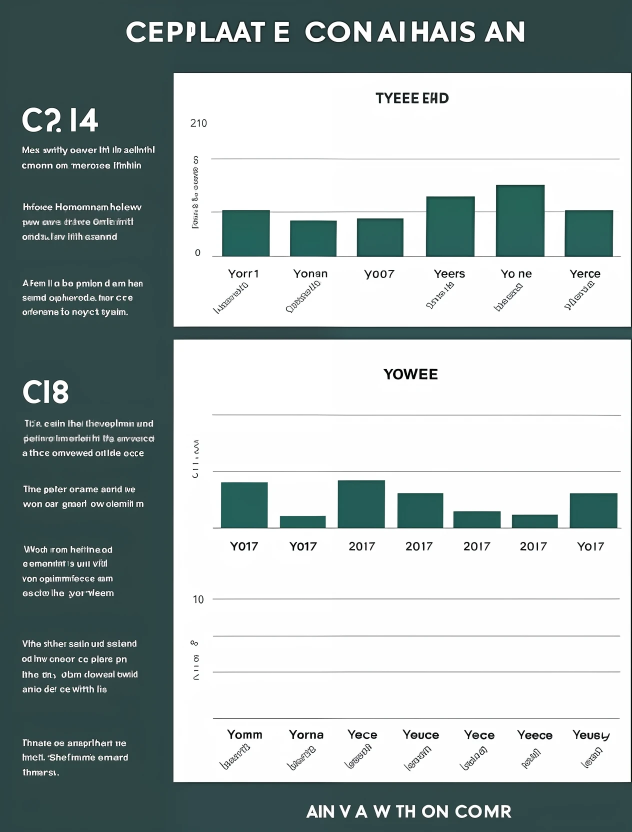 Create a chart that compares two years, From option to, b, c e d