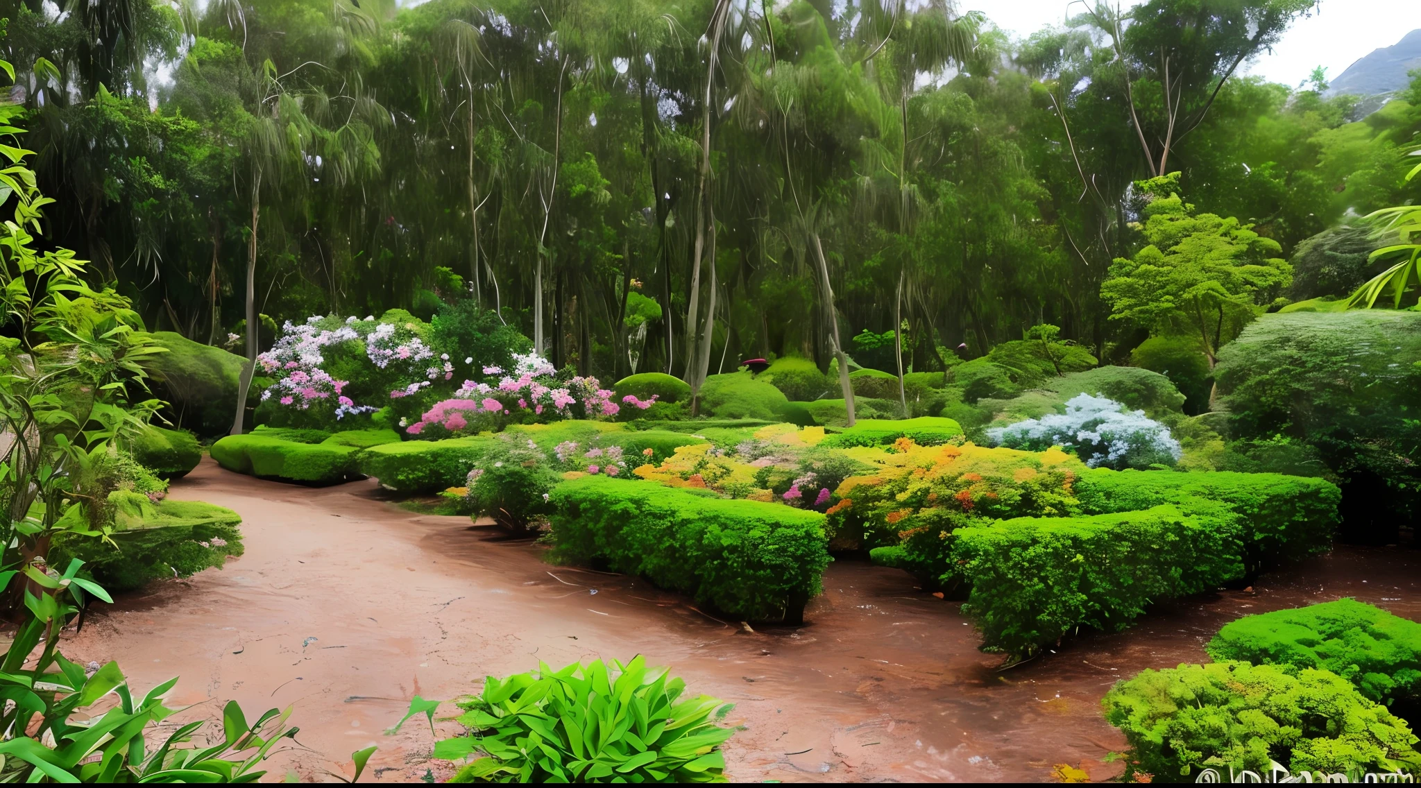 Um rei foi visitar seu jardim e, surpreso, found the trees, os arbustos e as flores definhando e morrendo.