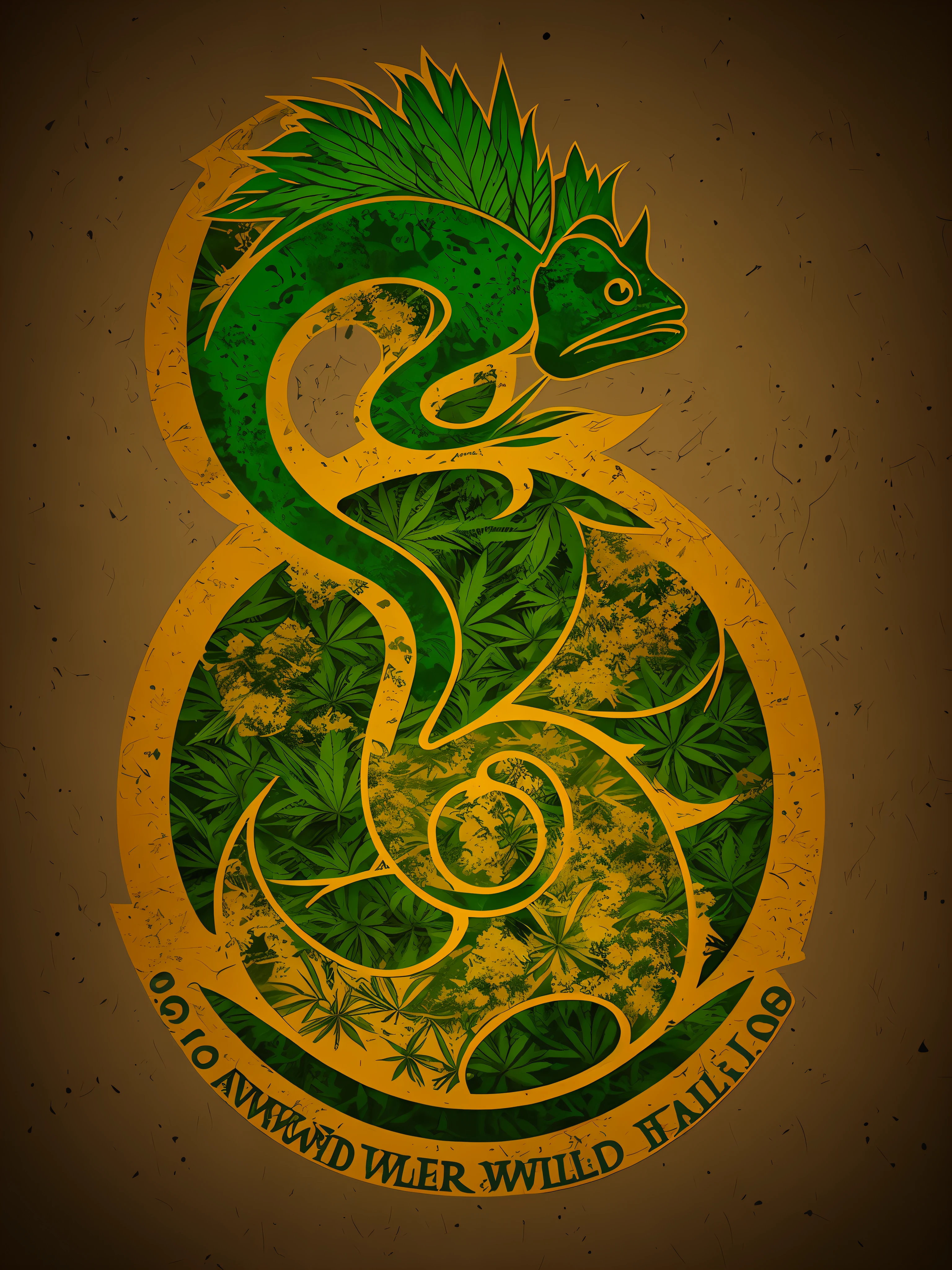 logo,feather,weed,Chameleon characters,Circle icon,Weed Soul Wild Character