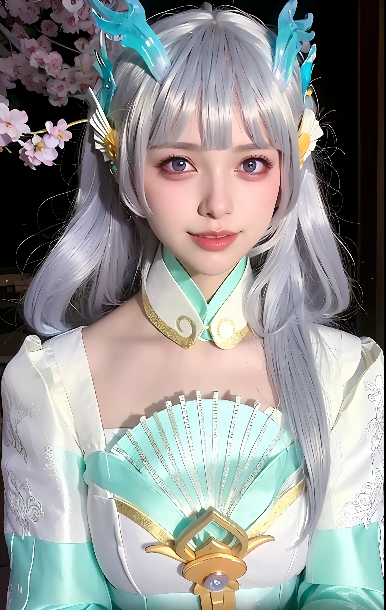 (ulzzang-6500-v1.1:0.8),(raw photo:1.2),((photorealistic:1.4)),(upper body),best quality,masterpiece, very delicate and beautiful, very detailed, CG, unity, 8k wallpaper , amazing, fine detail, masterpiece, best quality, official art, extremely detailed CG unity 8k wallpaper, ridiculous, unbelievably ridiculous, huge file size, super detailed, high resolution, very detailed, beautifully detailed girl, very detailed eyes and face, beautiful detailed eyes, light on the face, movie lighting, 1 girl, looking at the audience, east asian architecture, (blurred background: 1.2), cherry blossoms, lantern lights, depth of field,
