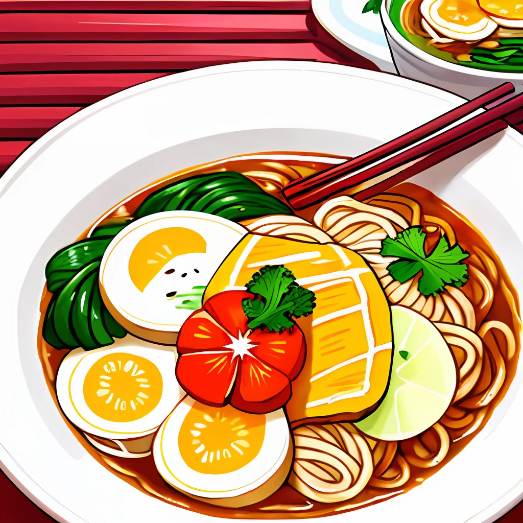 Ramen with a line