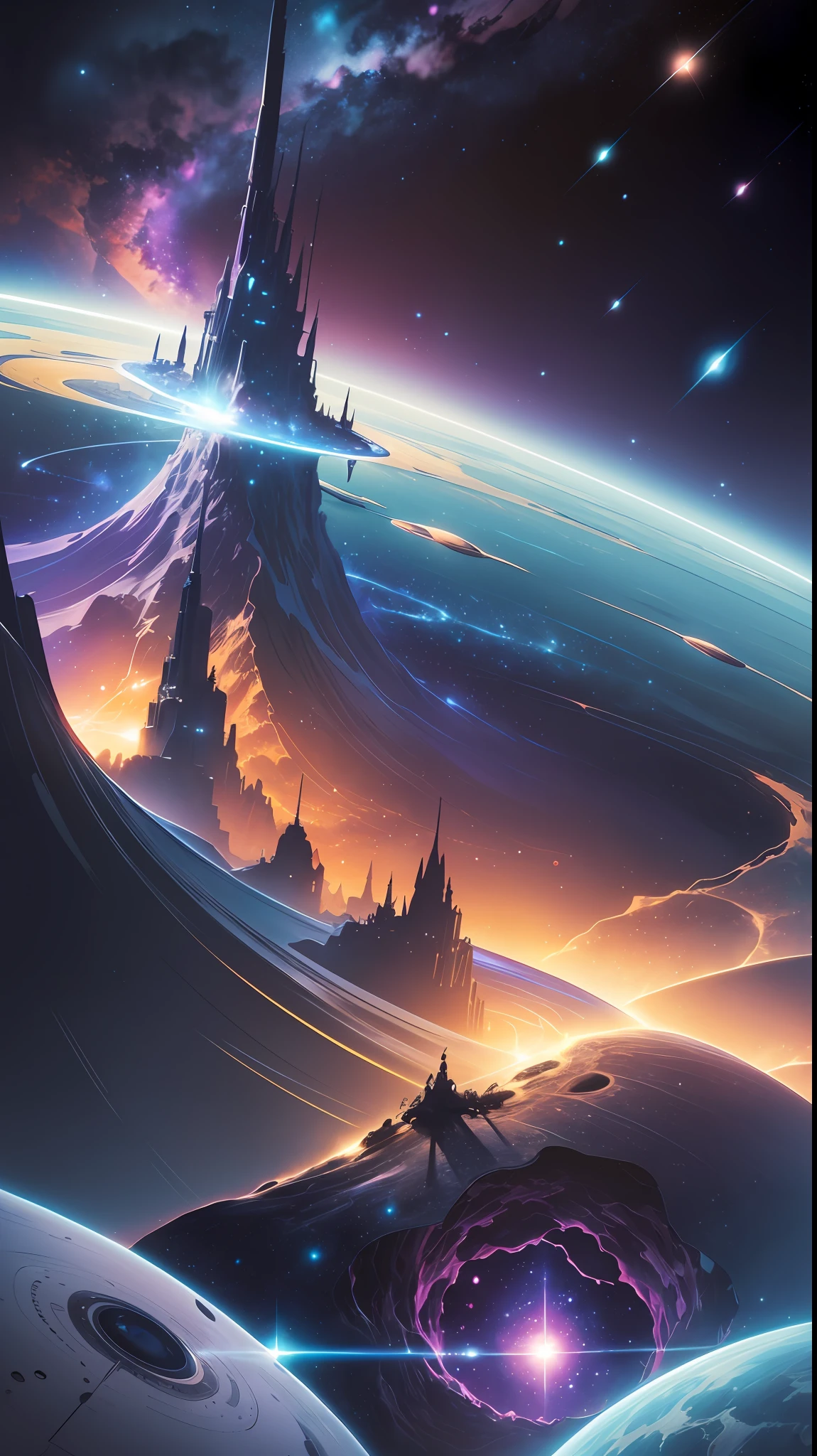 photopraph of the church in ruigoord with a starry night sky where eagles flying through the clouds ,children playing in a field of green lush nature with trees raising hands and wearing gloves , 4k highly detailed digital art, epic fantasy sci fi illustration, detailed dreamscape, 4k detailed digital art, detailed fantasy digital art, beautiful art uhd 4 k, dan mumford and alex grey style, sci-fi fantasy wallpaper, detailed digital 2d fantasy art, fantasy space, detailed painting 4 k