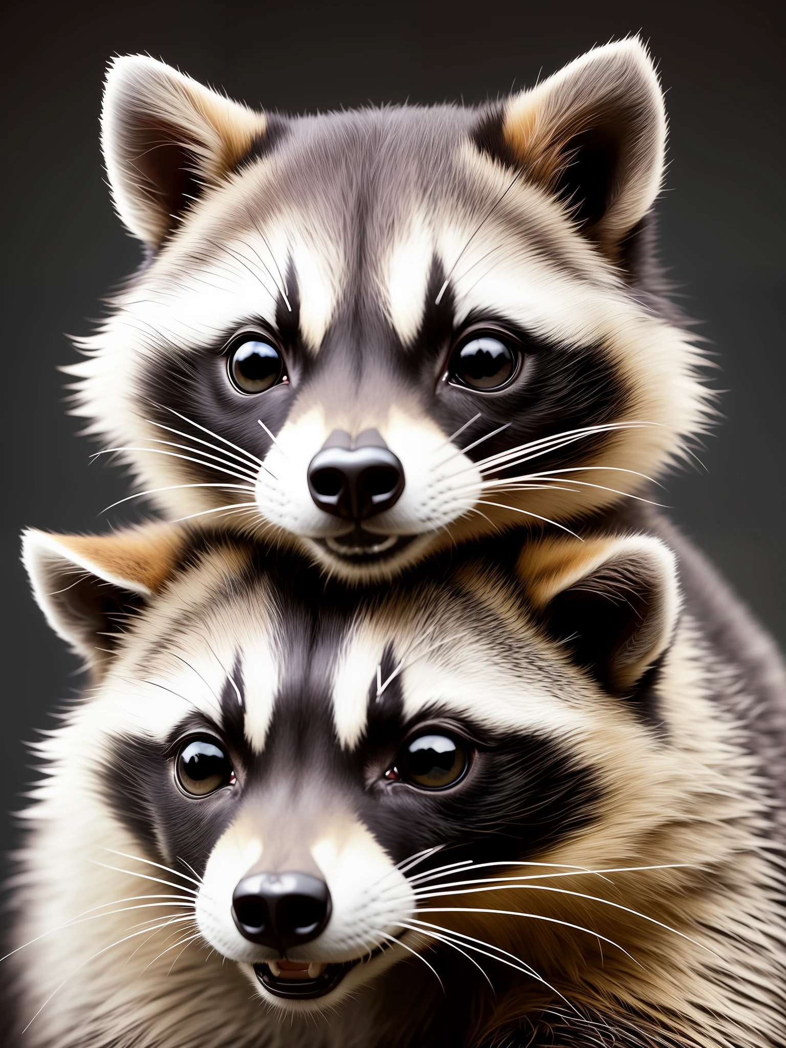 Cute raccoon, An exact copy of a live raccoon,  Golova the present, The body is made of precious metal, (A cyborg:1.1), ([tail | Detailed wire]:1.3), (intricate detail), HDR, (intricate detail, hyper detail:1.2), Cinematic Frame, vignette, in the center, “Hyper-realistic textures," "Exact Details,” “Realistic still life,” “Realistic portraits,” “Realistic landscapes."