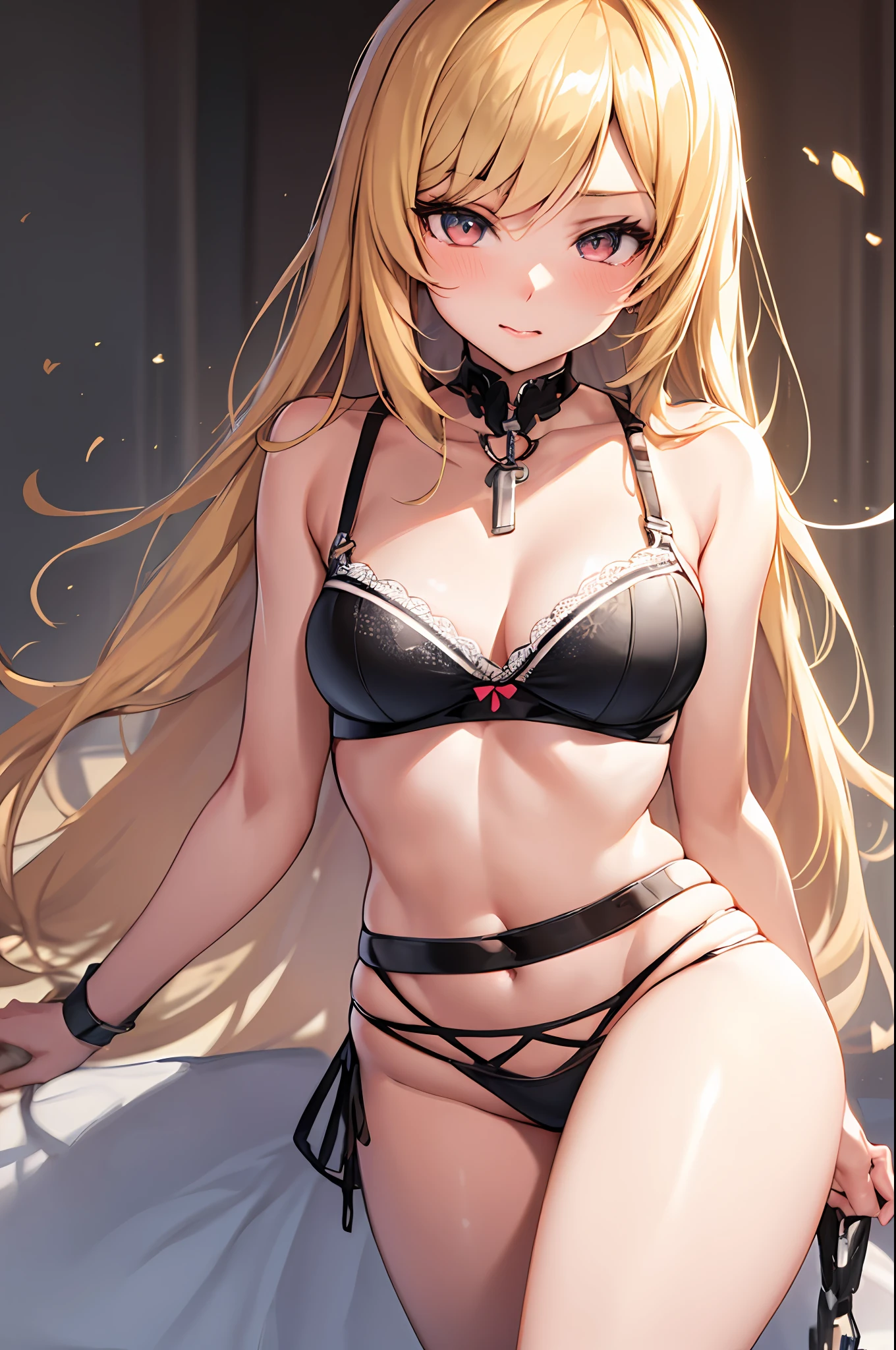 anime - style image of a sexy blonde woman with horns and a black bra, seductive anime girl, extremely detailed artgerm, from girls frontline, blonde anime girl with long hair, attractive anime girl, small curvy loli, fine details. girls frontline, (anime girl), anime goddess, anime waifu, anime girl, azur lane style