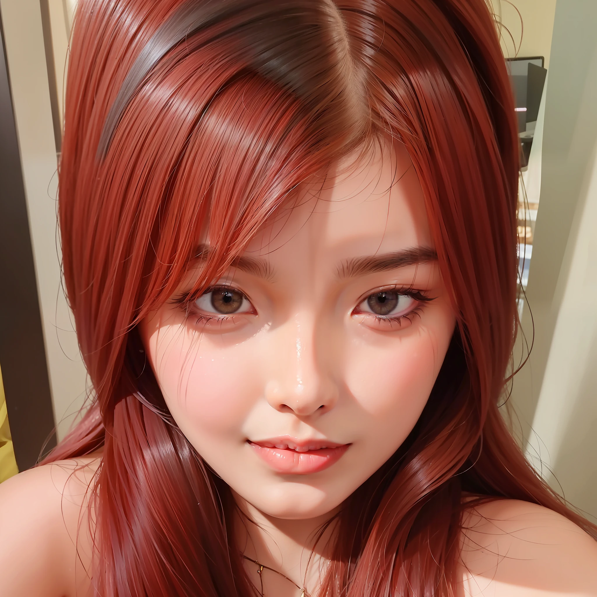 8K, Best Quality, Masterpiece, Ultra High Resolution, (Realism: 1.4), Original Photo, (Realistic Skin Texture: 1.3), (Film Grain: 1.3), (Selfie Angle)