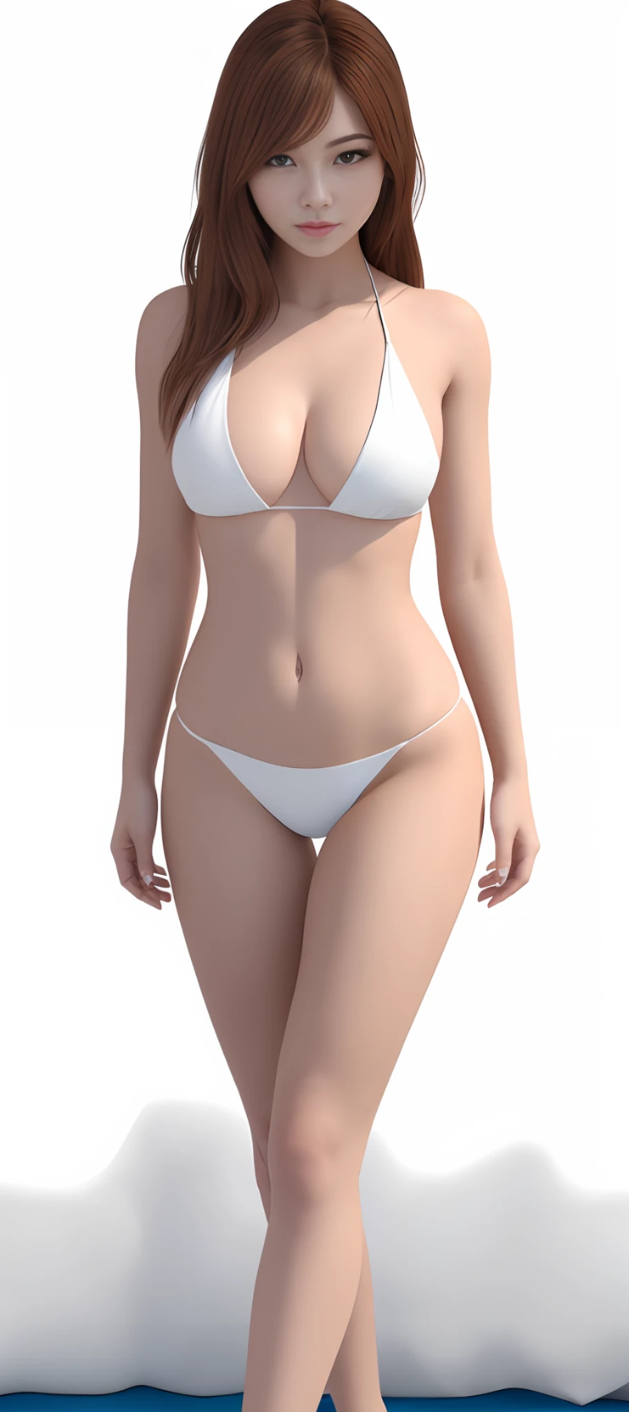 maximum quality、photo-realistic、8K image、with high resolution、a 1girl、the woman、(Skindentation)、(portrait:0.6)、Luxury、arafed woman in a white bikini posing for a picture, realistic bikini, Photorealistic perfect body, 3 d render of a full female body, realistic shaded perfect body, smooth body features, photo of slim girl model, model with attractive body, slender symmetrical body, feminine slim figure, Hourglass Figure, Perfect Body, Perfect body shape, Perfect female body
