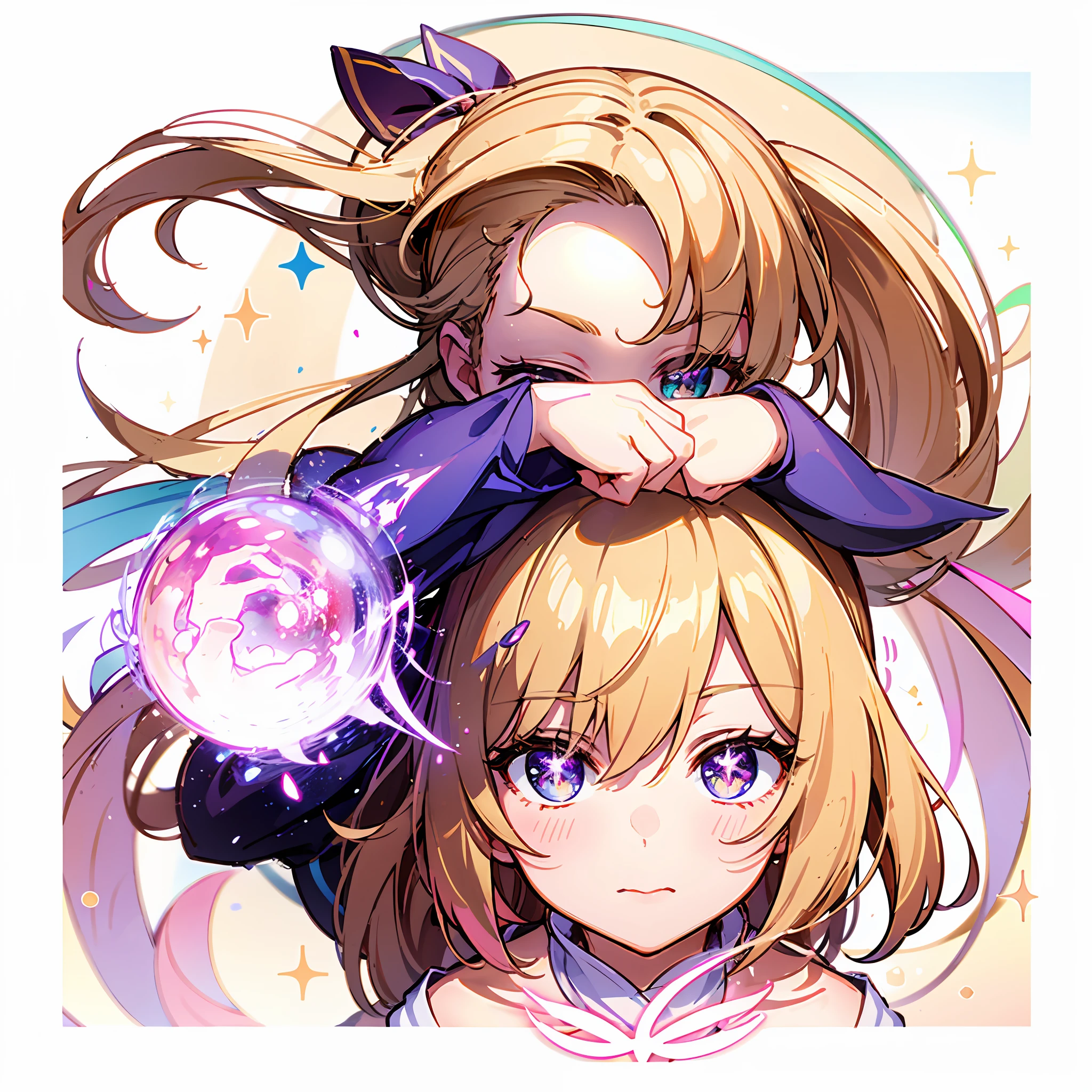 The eyes are as beautiful as gemstones,The shoes are princess shoes,There are beautiful wings on the back,There are rainbows on the clothes,Princess of Magic,Magical girl style,magical girl,Beautiful Gemini twins,Cute cyber god,Portrait of a magical anime beautiful girl,sparkling magical girl,Japanese anime