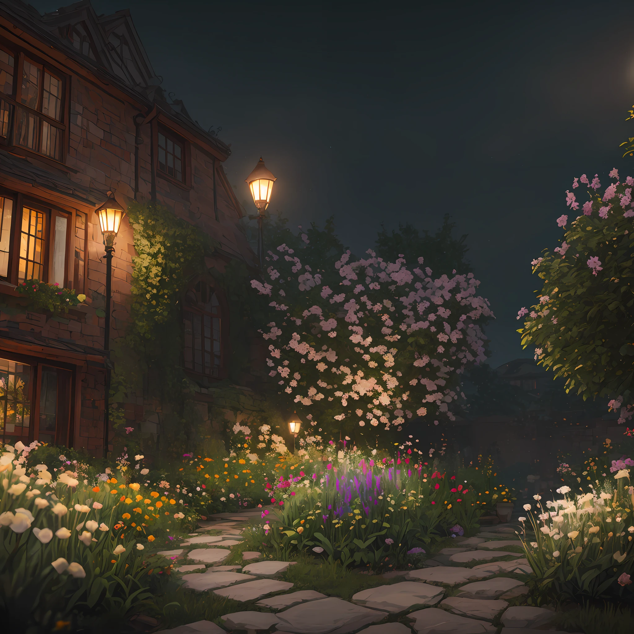 Garden, Masterpiece, Best Quality, High Quality, Highly Detailed CG Unity 8k Wallpaper, Oil Painting, Award Winning Photography, Bokeh, Depth of Field, HDR, Bloom, Chromatic Aberration, Realistic, Very Detailed, Trending on artstation, Trending on CGsociety , Intricate, High Detail, Dramatic, Midway Art, Volumetric Lighting