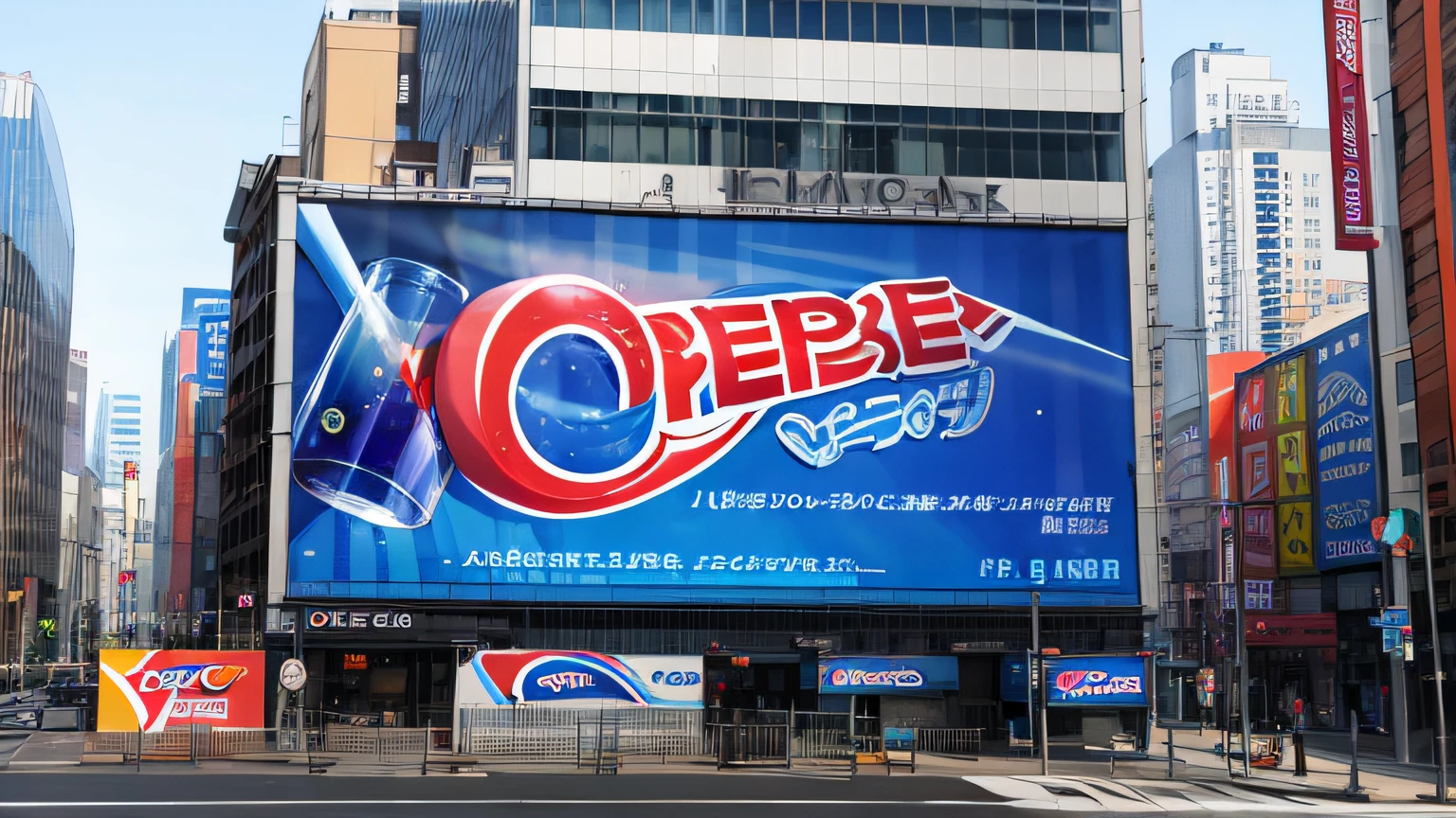 Pepsi billboard,Medium view