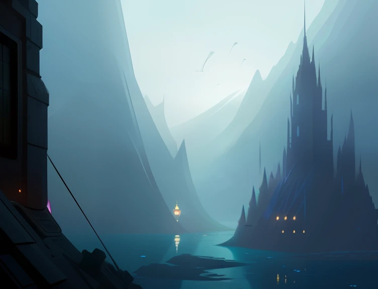 there is a picture of a futuristic city in the middle of a mountain, andreas rocha style, inspired by Andreas Rocha, high quality digital concept art, andreas rocha and john howe, concept art wallpaper 4k, dramatic concept art, bastien grivet, epic digital concept art, stunning concept art, bussiere rutkowski andreas rocha