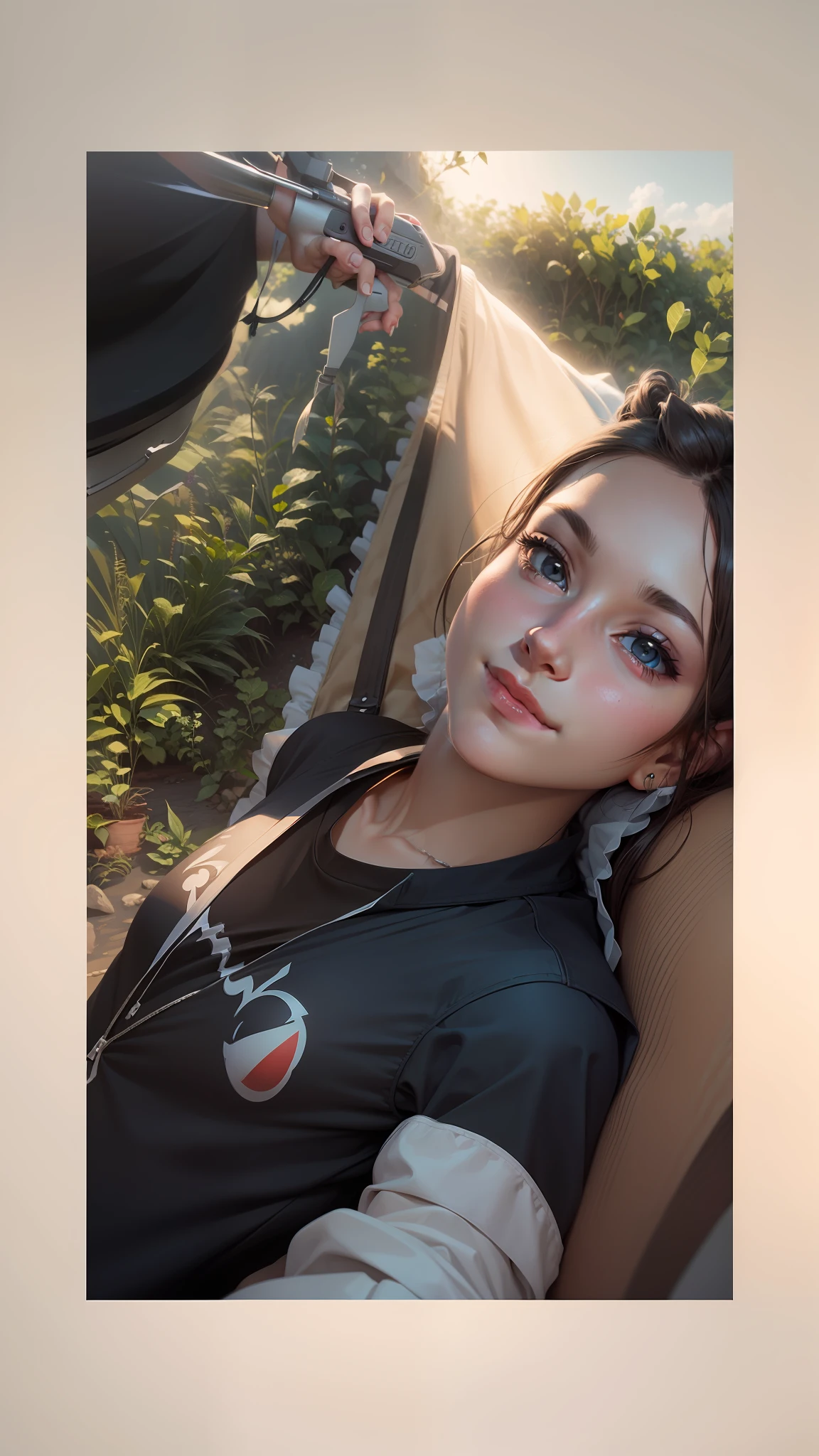 Ultra realistic anime girl ,8k, , little smile
