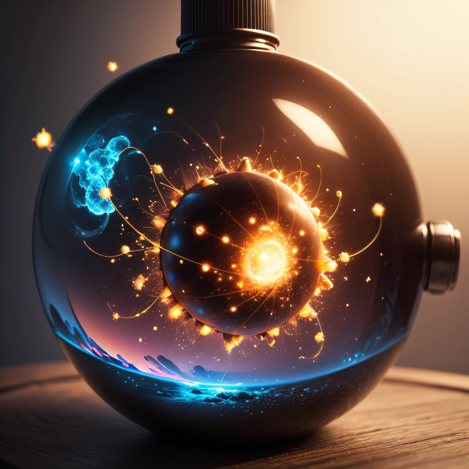 nano particle, molecule, atom, in breathtaking detail. --auto