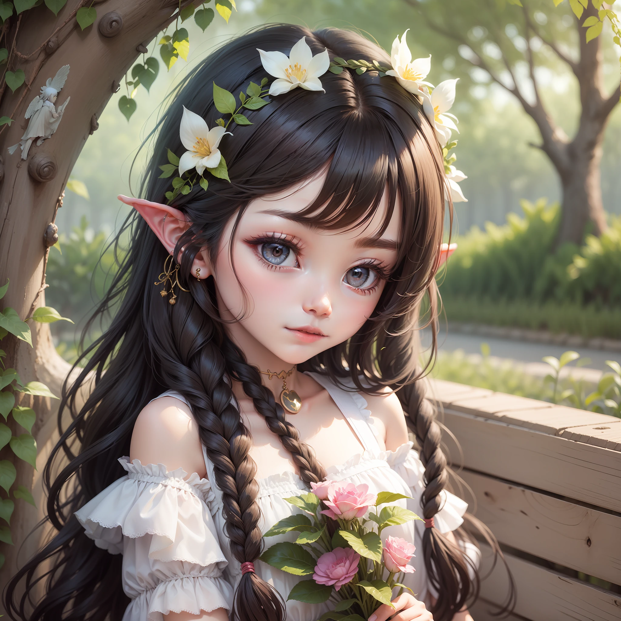 Wind Angel,Cute and beautiful baby girl long hairstyle braided,avatar