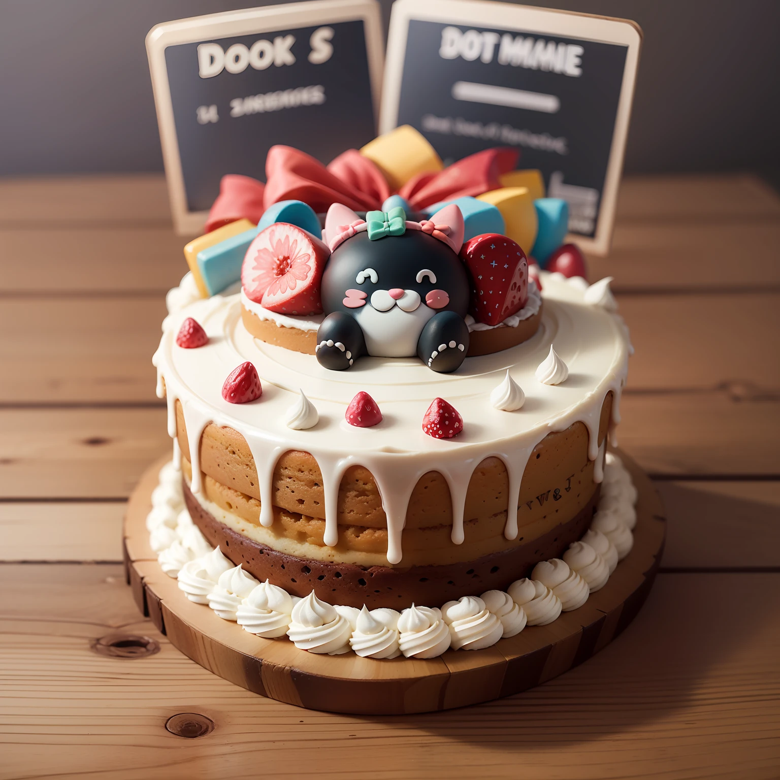 Fundo branco
O nome "P&P Doces" escrito em uma fonte moderna e elegante na cor azul turquesa.
A cake icon in the stylized pot, com camadas coloridas e uma colherzinha saindo do topo, na cor rosa taffy.
The icon is positioned to the right of the store name, em um tamanho menor. --auto