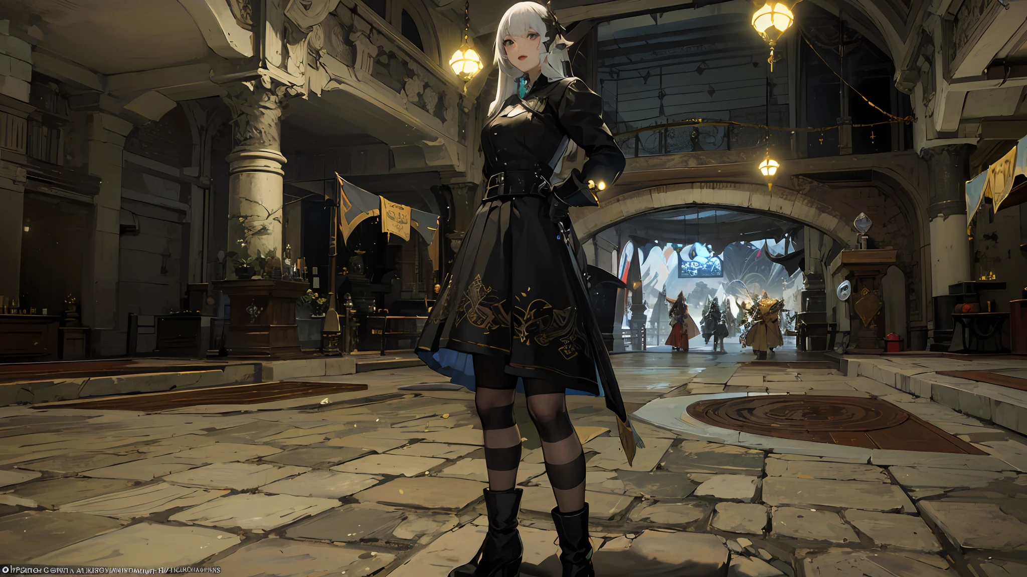 a close up of a screenshot of a female character in a video game, cat girl, Gridania, final fantasy 1 4 screenshot, final fantasy 14 sharp, final fantasy 14 style, tranding on pxiv, final fantasy 1 4, ffxiv heavensward, ffxiv, final fantasy xiv, an epic majestical degen trader, a massive celestial giant god, trending on pxiv
