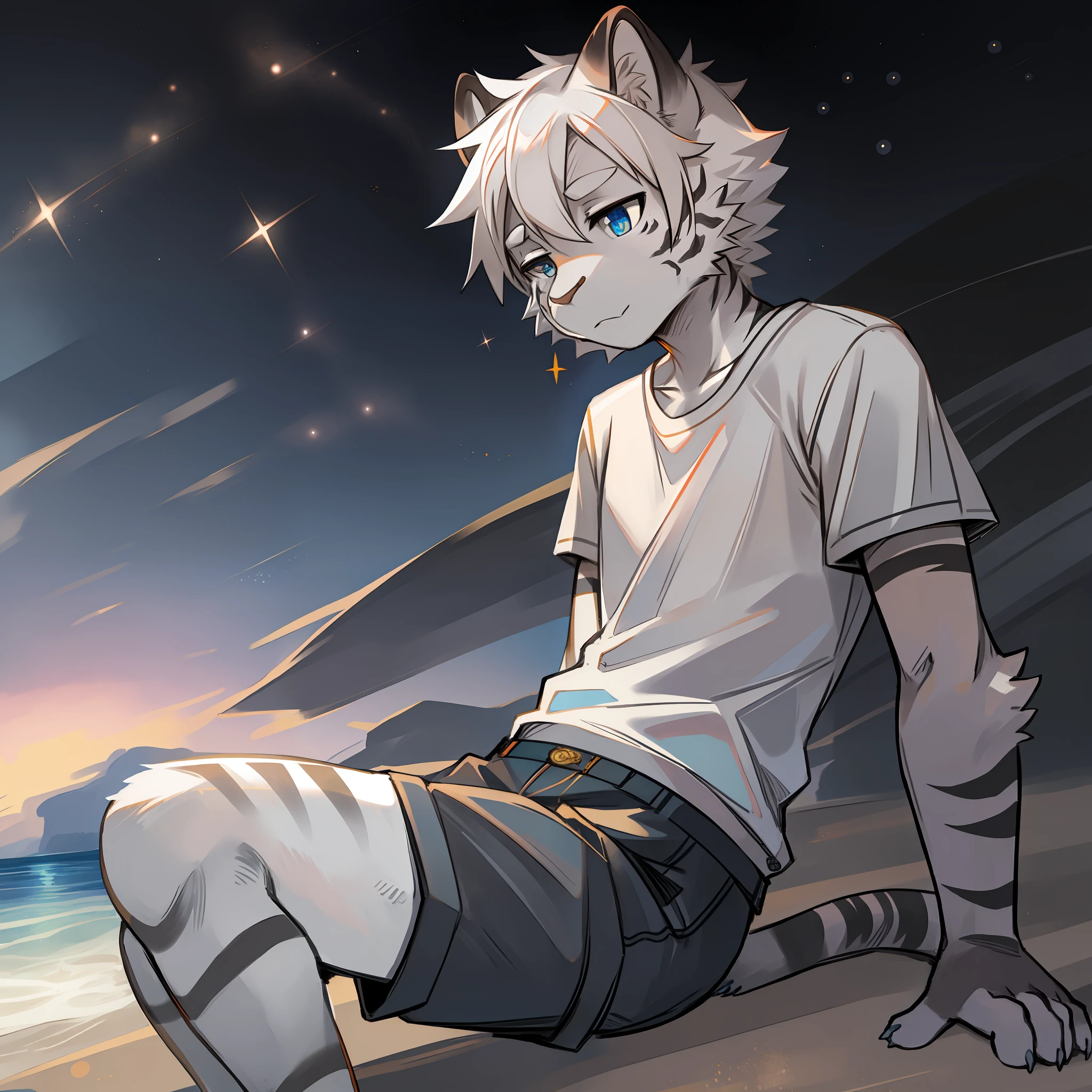 White tiger ears