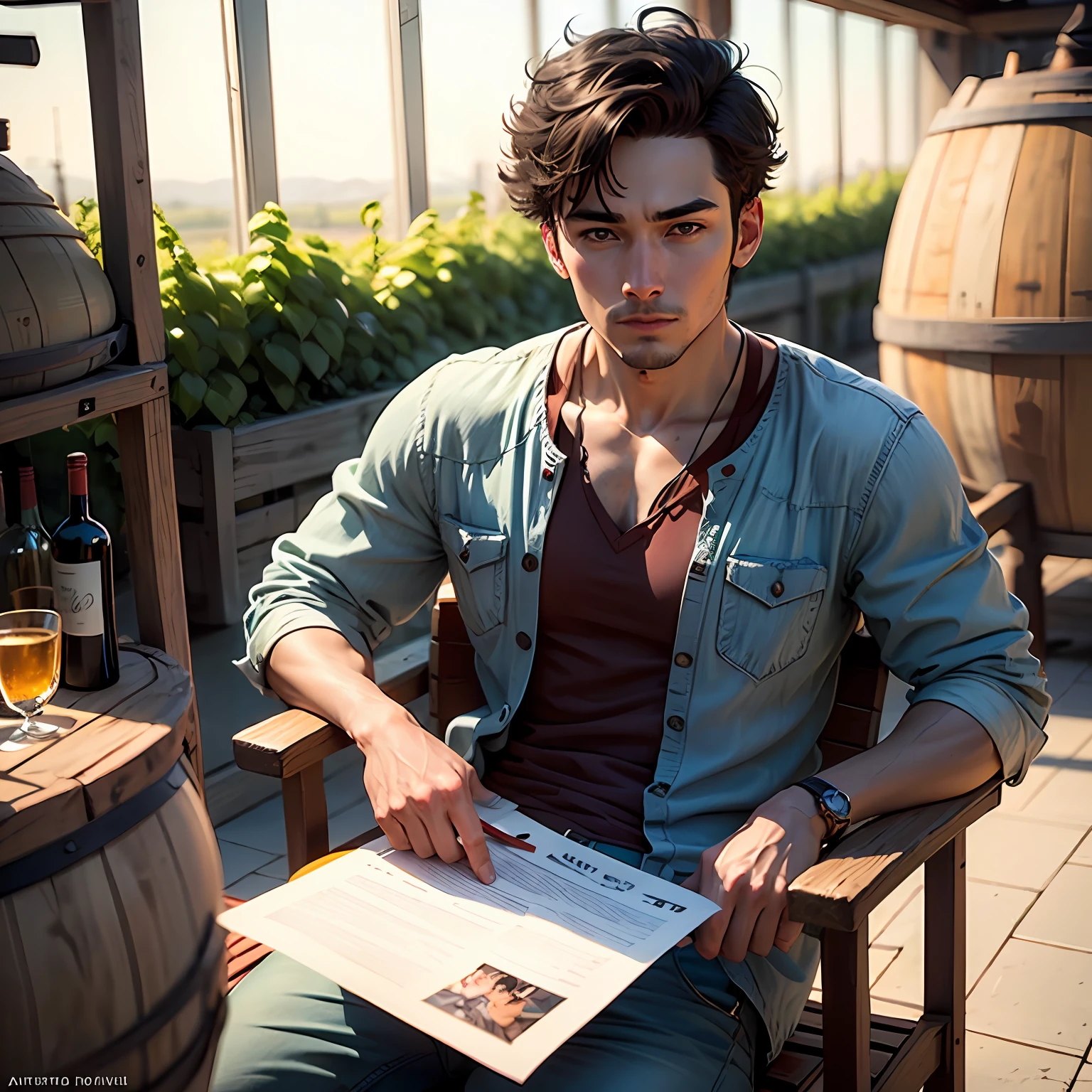 Male Internet celebrity filmed at a red winery --auto