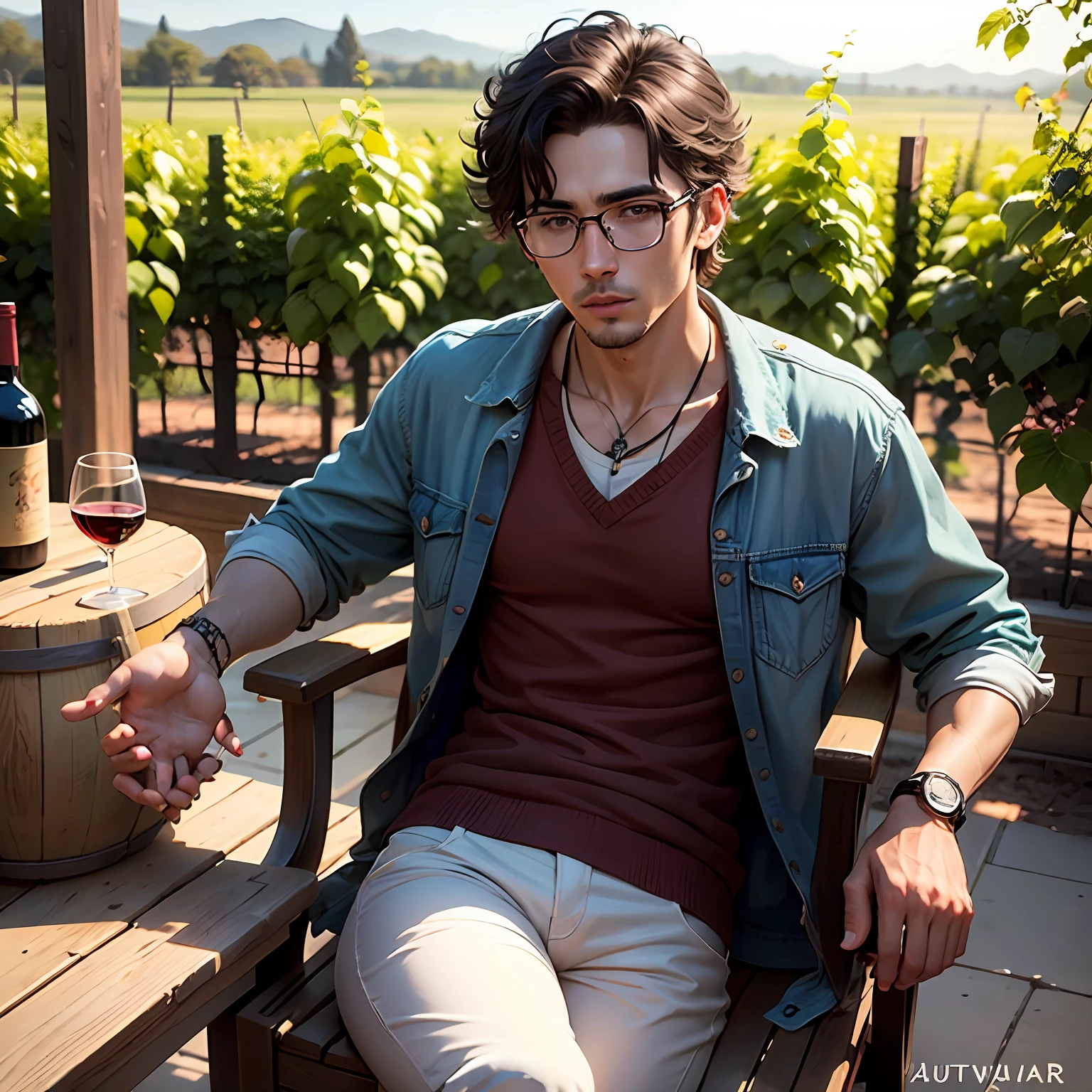 Male Internet celebrity filmed at a red winery --auto