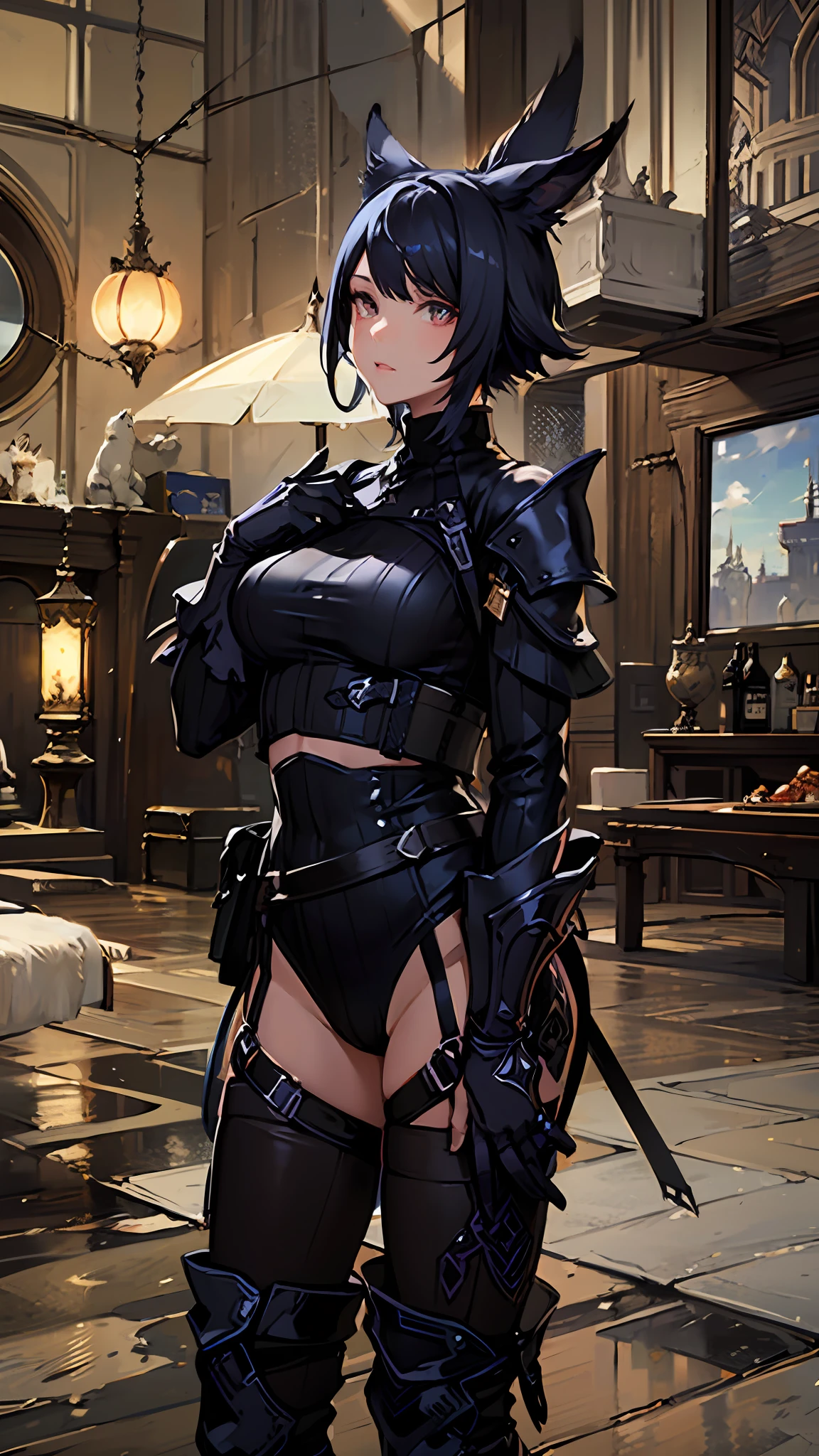 a close up of a screenshot of a female character in a video game, cat girl, Gridania, final fantasy 1 4 screenshot, final fantasy 14 sharp, final fantasy 14 style, tranding on pxiv, final fantasy 1 4, ffxiv heavensward, ffxiv, final fantasy xiv, an epic majestical degen trader, a massive celestial giant god, trending on pxiv