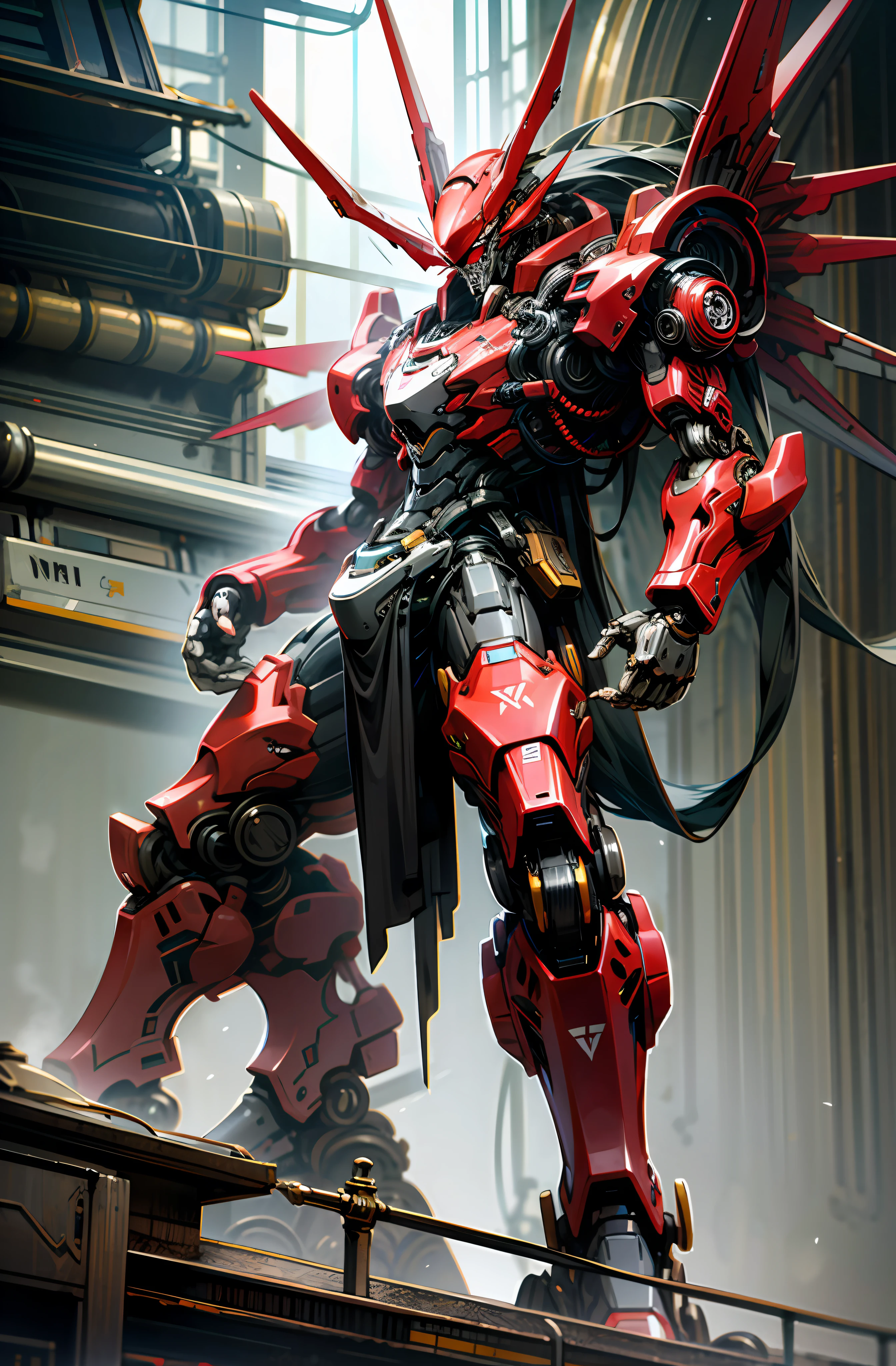 Dark Fantasy, Cyberpunk, Mechanical Marvel, Red: 1.1, Mecha,