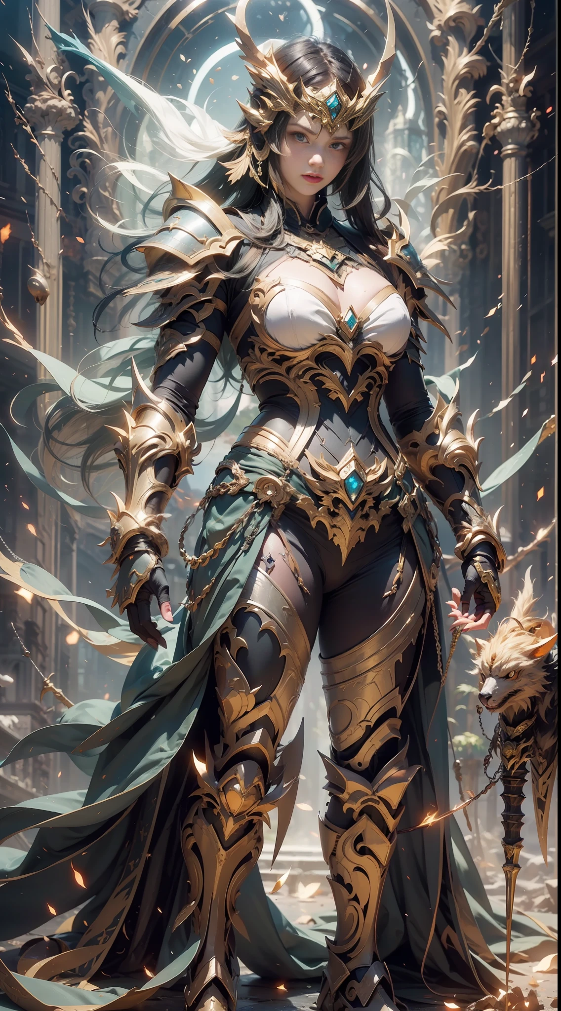 (Masterpiece, Top quality, Best quality, offical arts, Beautiful and aesthetic:1.2),(8K, Best quality, Masterpiece:1.2),CGDivine Sword SW, weapon, Sword, armor, holding, holding weapon, holding sword, solo, helmet, 1gril, Full armor, Shoulder armor, Standing, pauldrons, glowing, embers, female focus, gauntlets, fire, breast nail, flaming weapon, glowing weapon, flaming sword, Knight, Full body, yellow glow, orange grow,