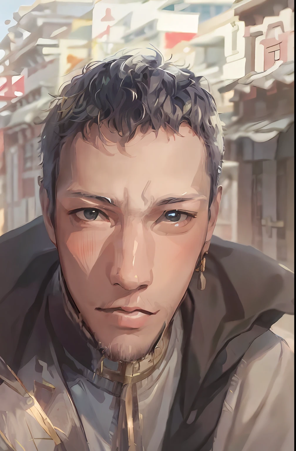 (Realistic:1.4), (Masterpiece, Side Light), Dark Fantasy, (Android:1.2), Neon, Glass, 1 Boy, (Black Eyes:1.5)