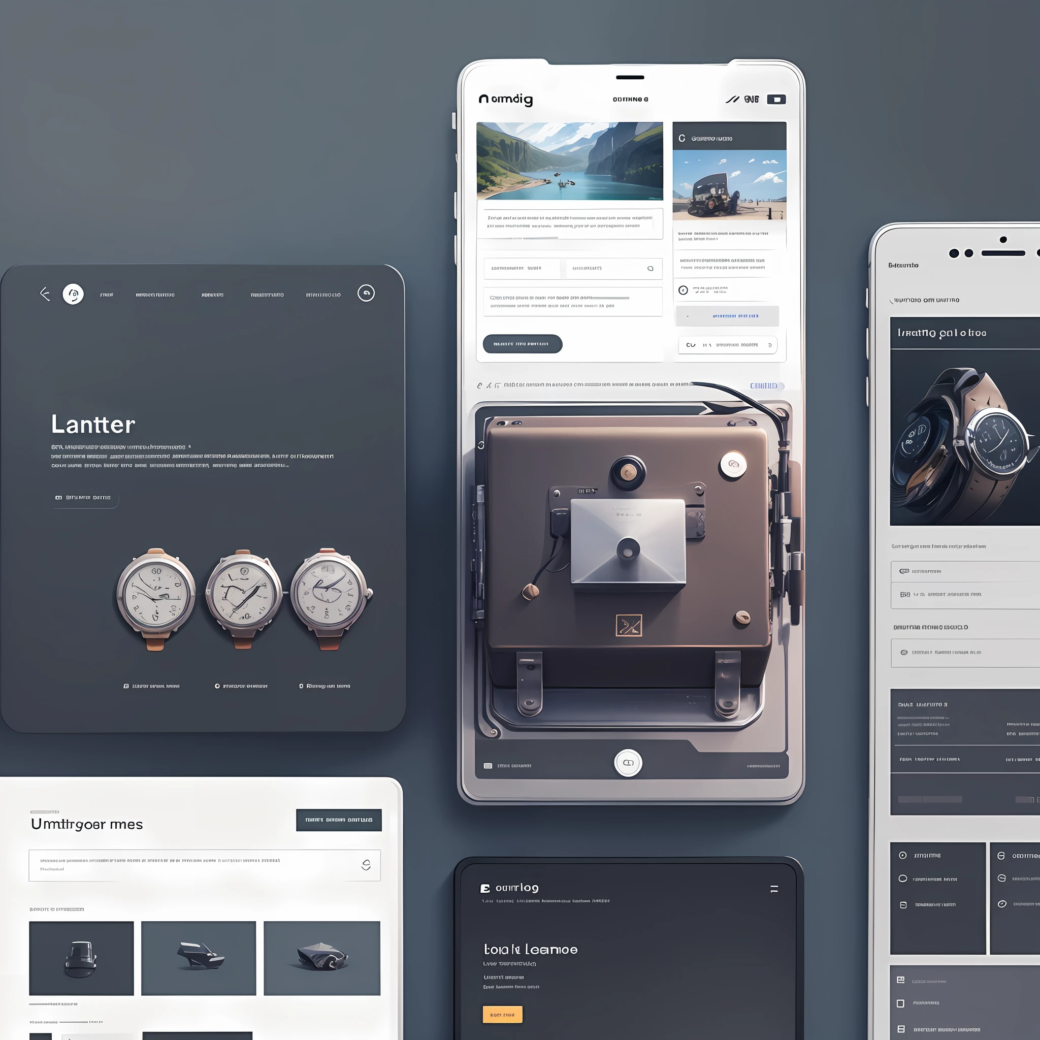 ui,ux, landing page, leather machines --auto --s2