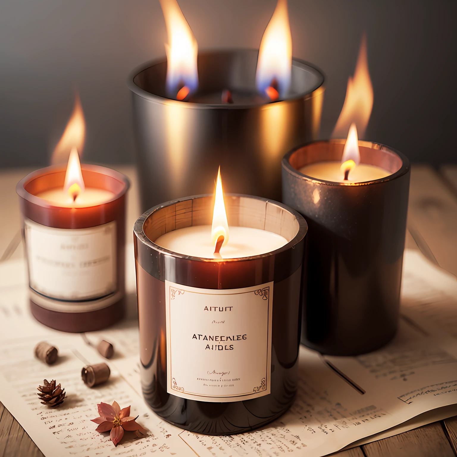 Label for modern aromatic candles --auto