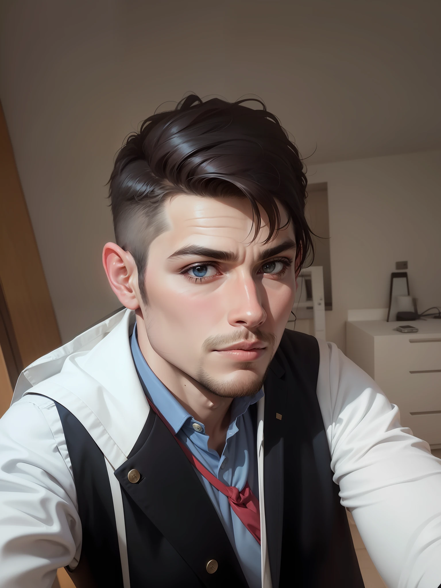 1 Homem, foto realista, detalhado,manter rosto original, ultra qualidade