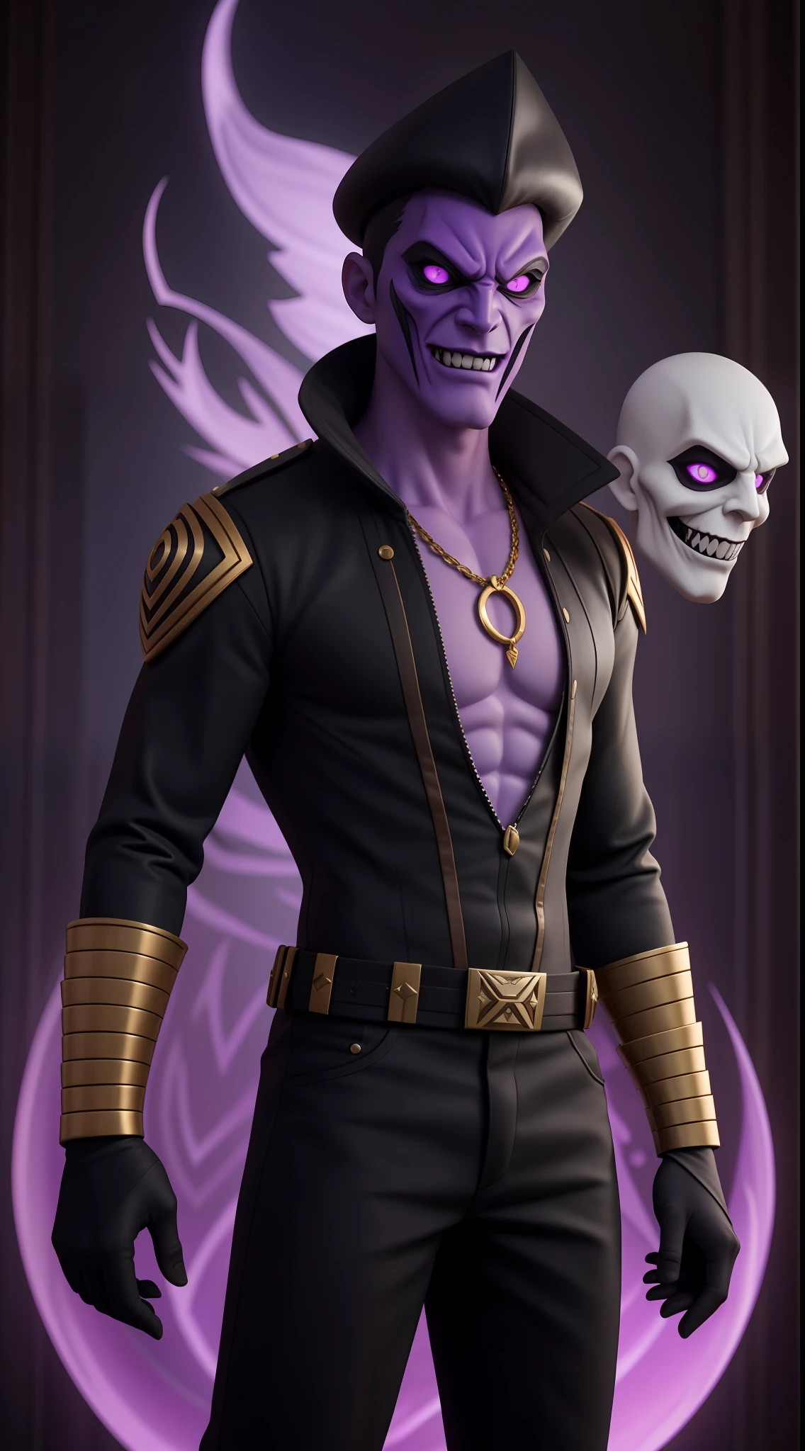 pesadelo (villain): Nome Real: Damian Knight Poderes: pesadelo tem a habilidade de entrar nos sonhos das pessoas e controlar seus pesadelos. It can project frightening illusions and distort reality within dreams. Furthermore, ele pode levar os efeitos dos pesadelos para o mundo real. Hallmarks: Nightmare wears a black costume with purple accents and a mask that represents a scary face. He has a chilling voice and his eyes glow with a sinister shade of purple when he's using his powers.