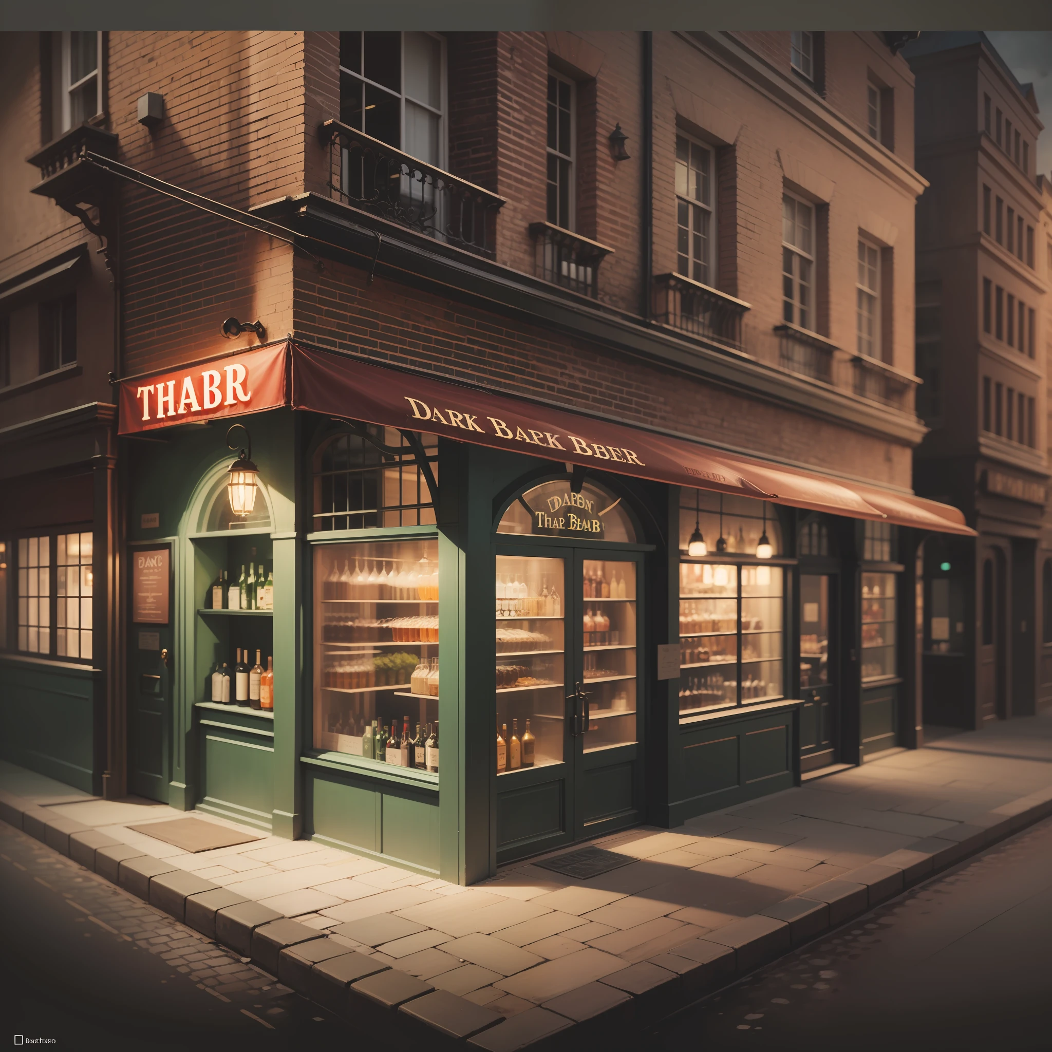irish bar, dark, withouth People, Red design