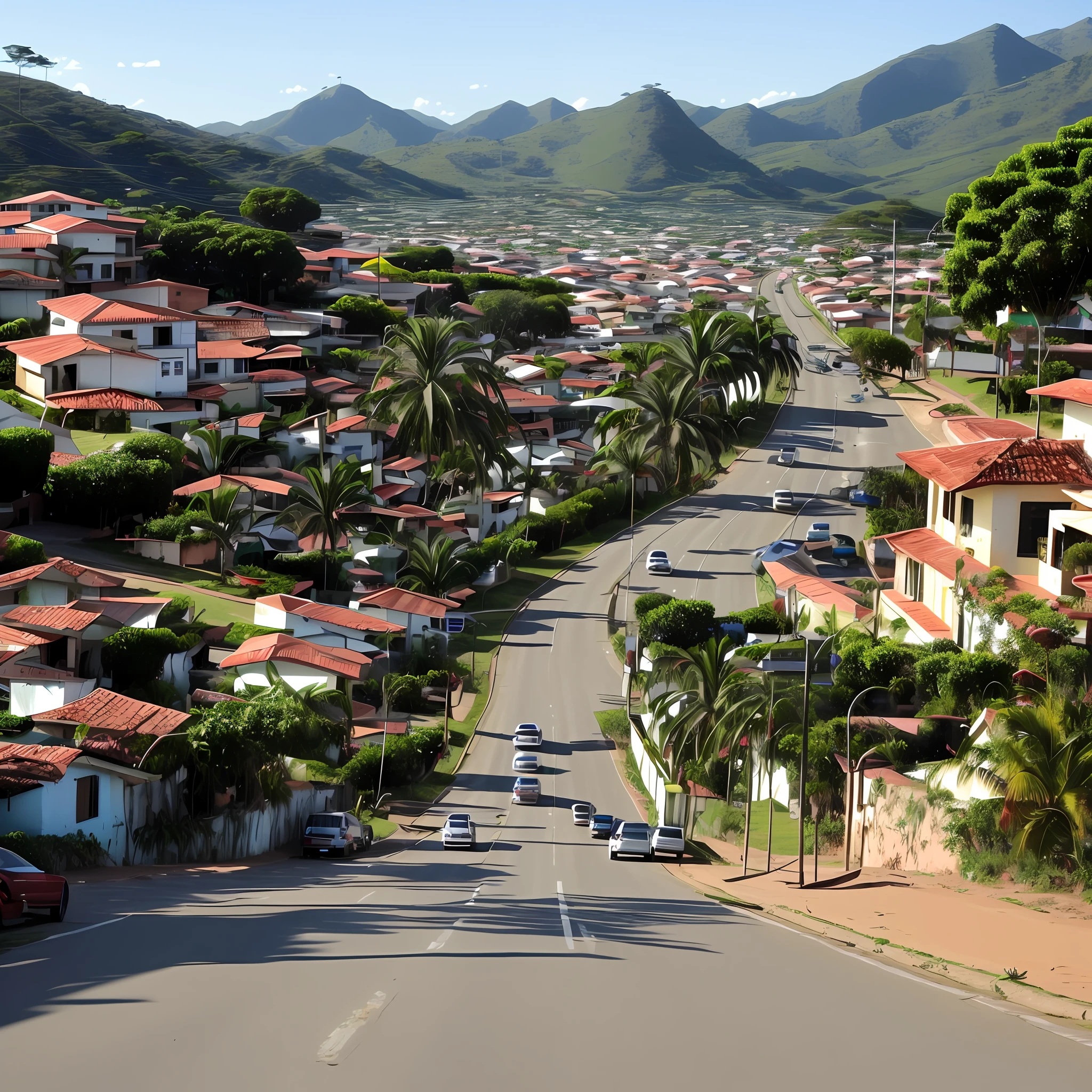 Vila antiga em meio a montanhas --auto