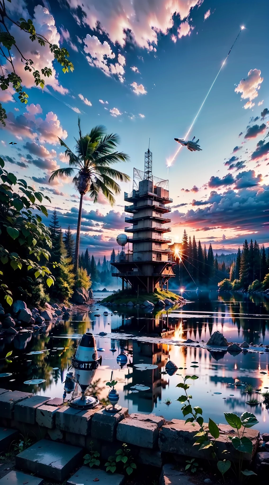 90000000k ultra Hd. Rocket in the sky