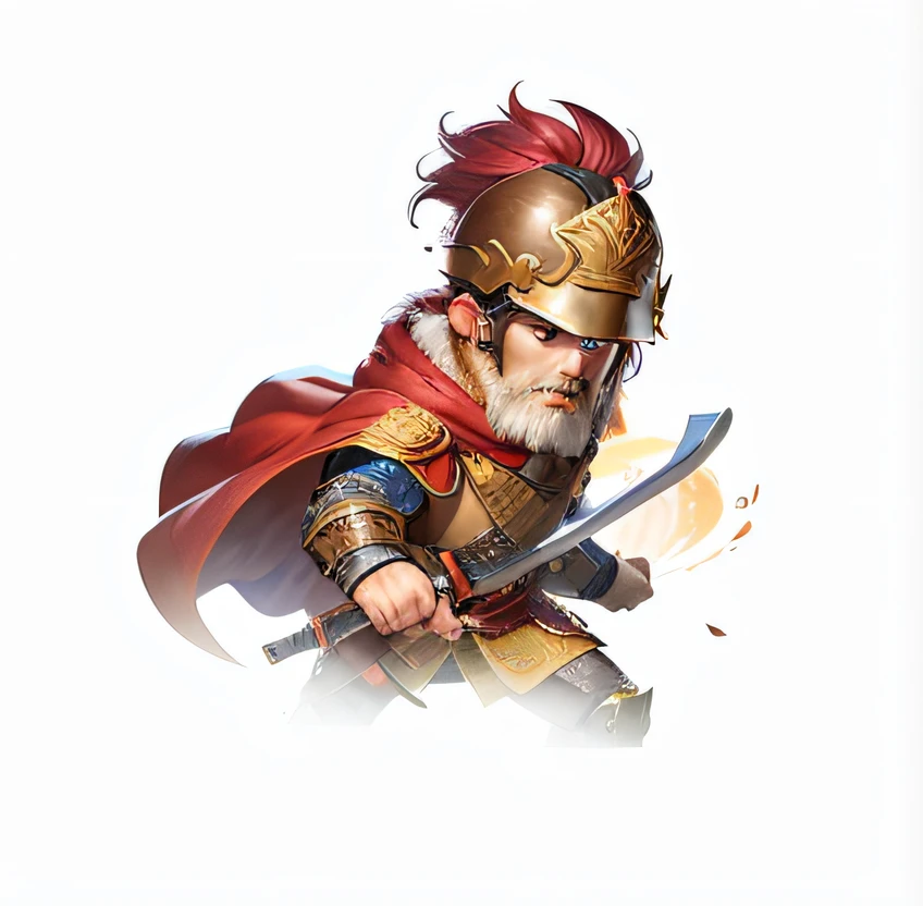 cartoon illustration of a man in a helmet and cape holding a sword, picture of an adult male warrior, hero character art, roman legionnaire, official character art, hero character, official character illustration, Chinese Warrior, an angry muscular army general, warrior character design, character portrait, male warrior, character art of maple story, inspired by Li Kan