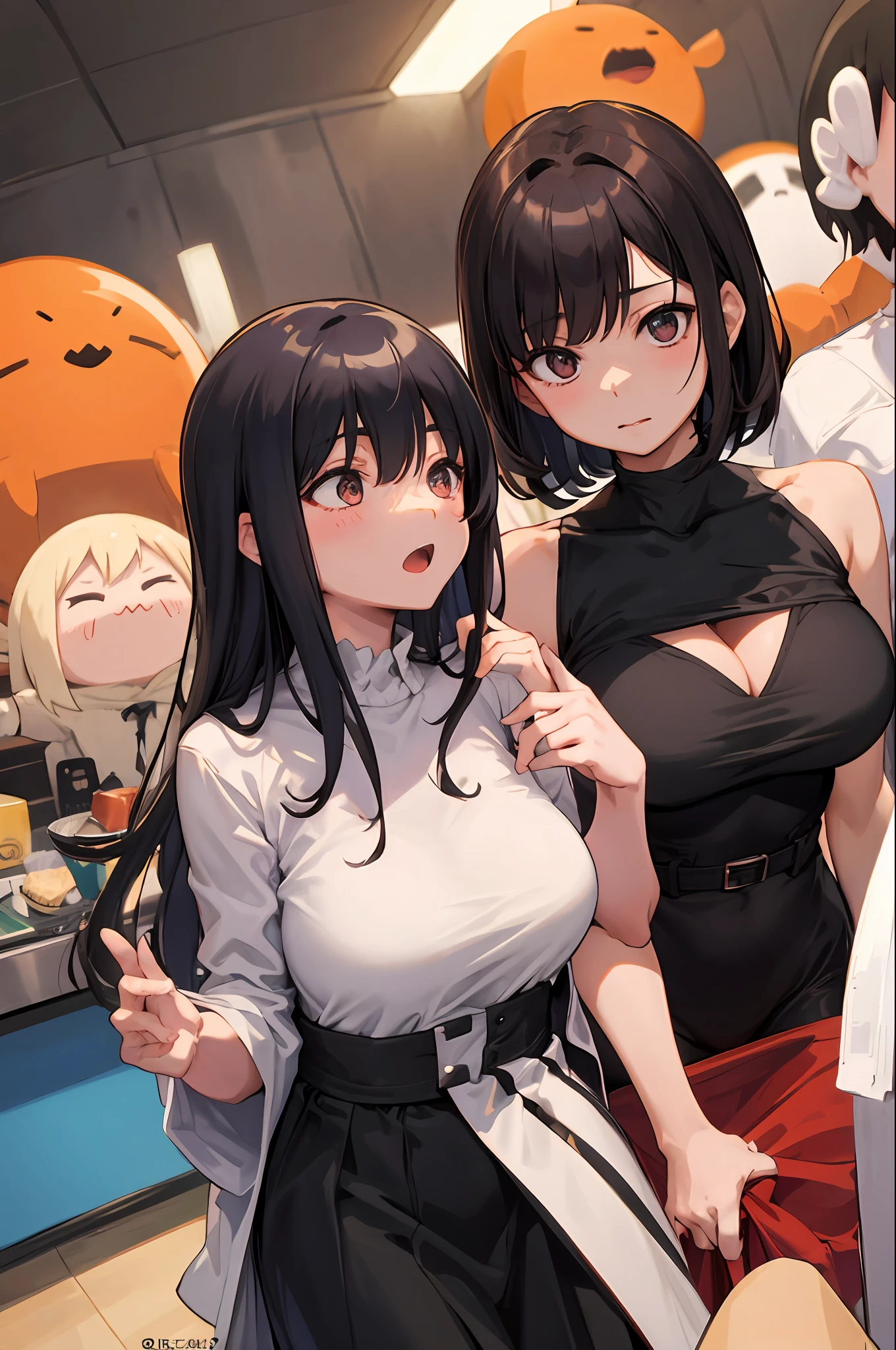 Original Characters、Dark hair、Beautiful breasts、one-piece、
