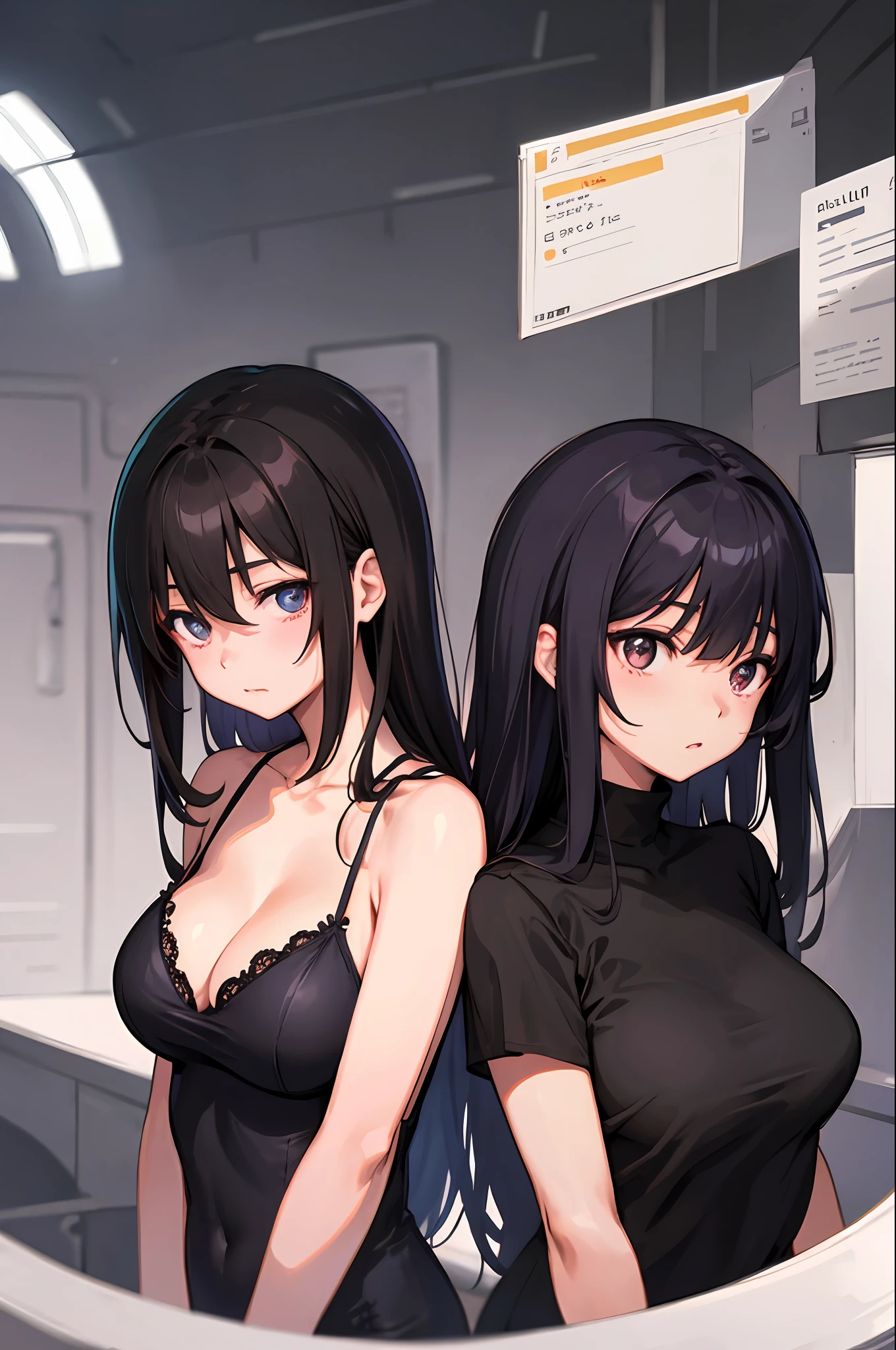 Original Characters、Dark hair、Beautiful breasts、one-piece、