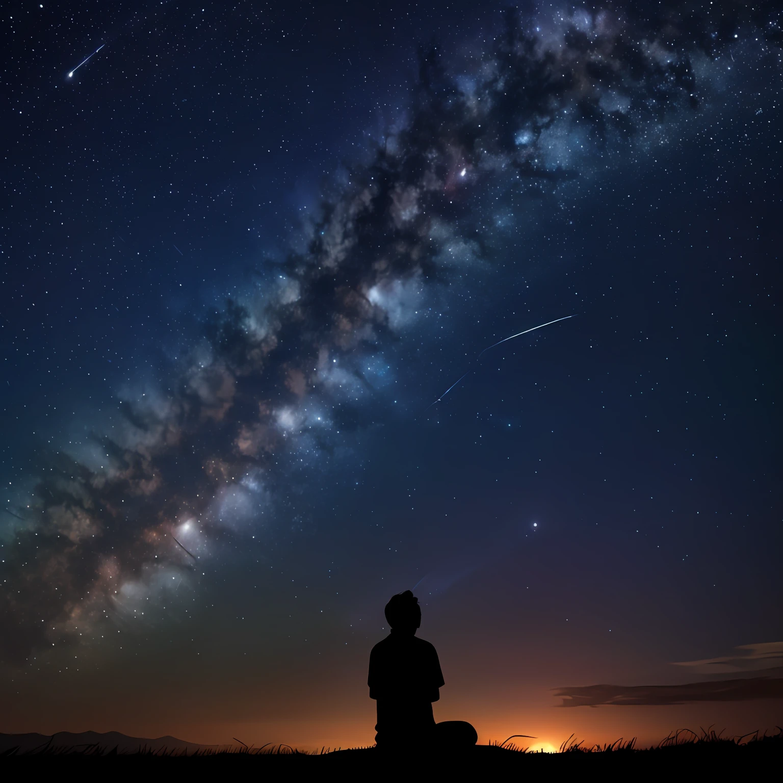 Boundless starry sky,10,000 stars,Big Dipper,A deep eye gazed at the starry sky,Robust ager,Stunning visuals,Dark glaze light --auto